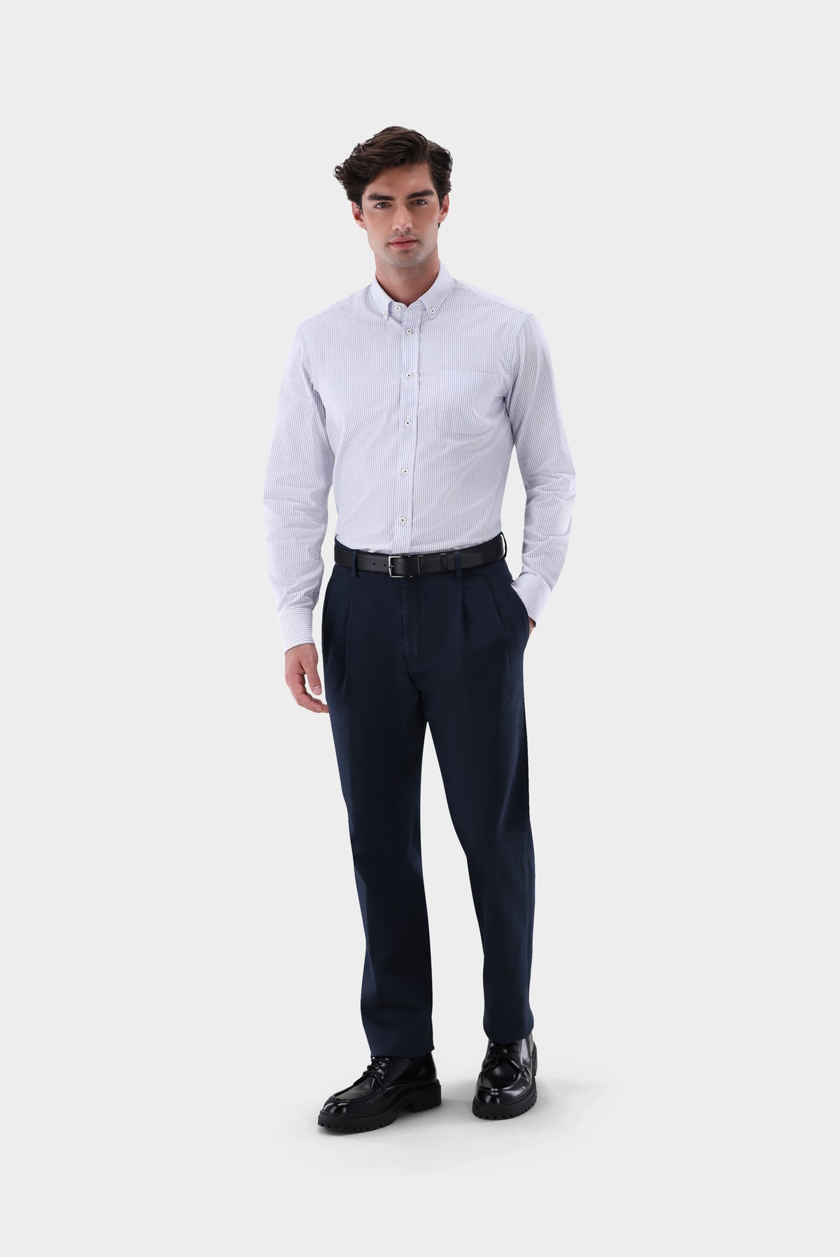 Van Laack Dobby-Hemd | mit Button Down Kragen Comfort Fit, Hemden & Blusen