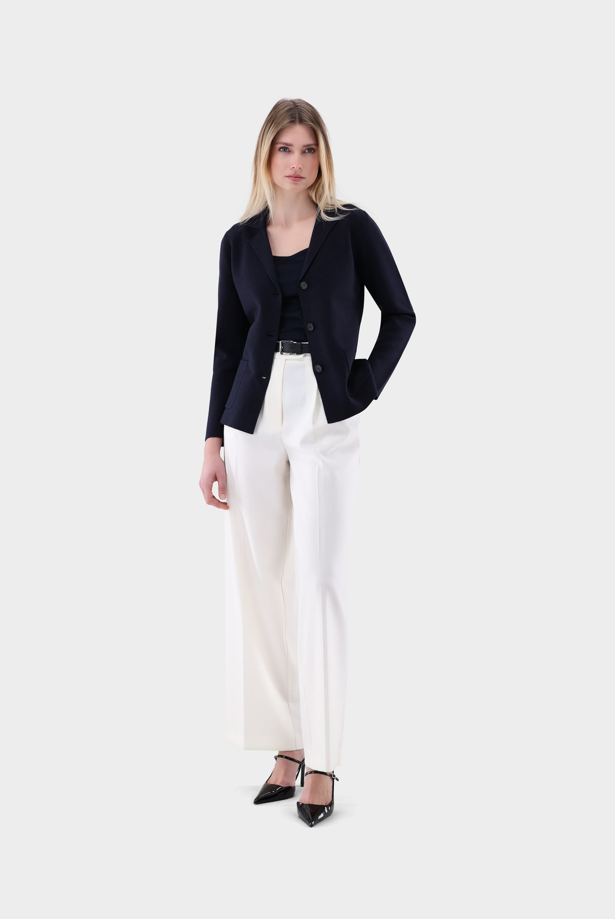 Blazer | zweifarbig gestrickt-Jacken & Mäntel-Van Laack-OUTLET-ARCHIVIST-ARCHIVE-SALE