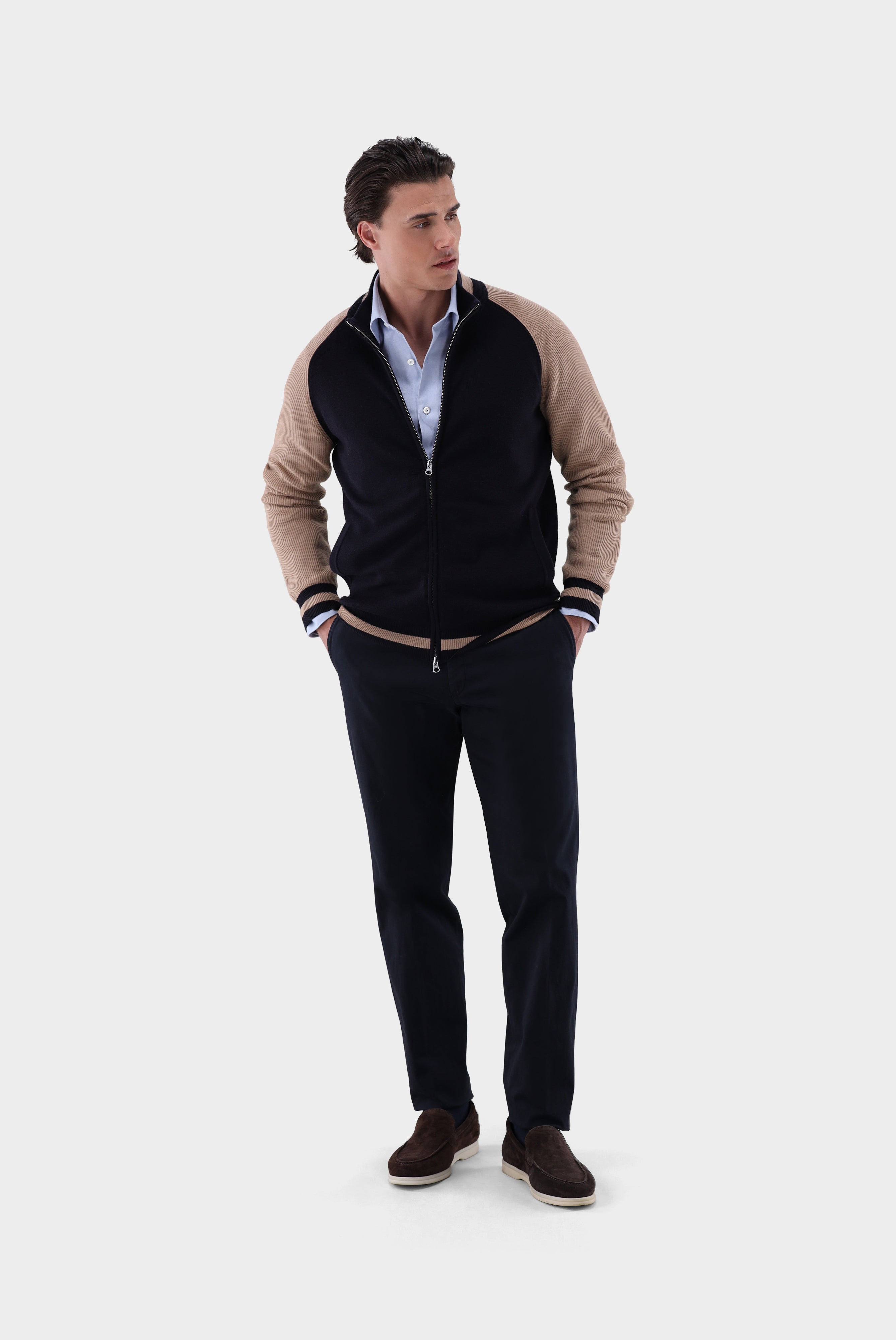 Collegejacke | aus Merino Strick-Jacken & Mäntel-Van Laack-OUTLET-ARCHIVIST-ARCHIVE-SALE