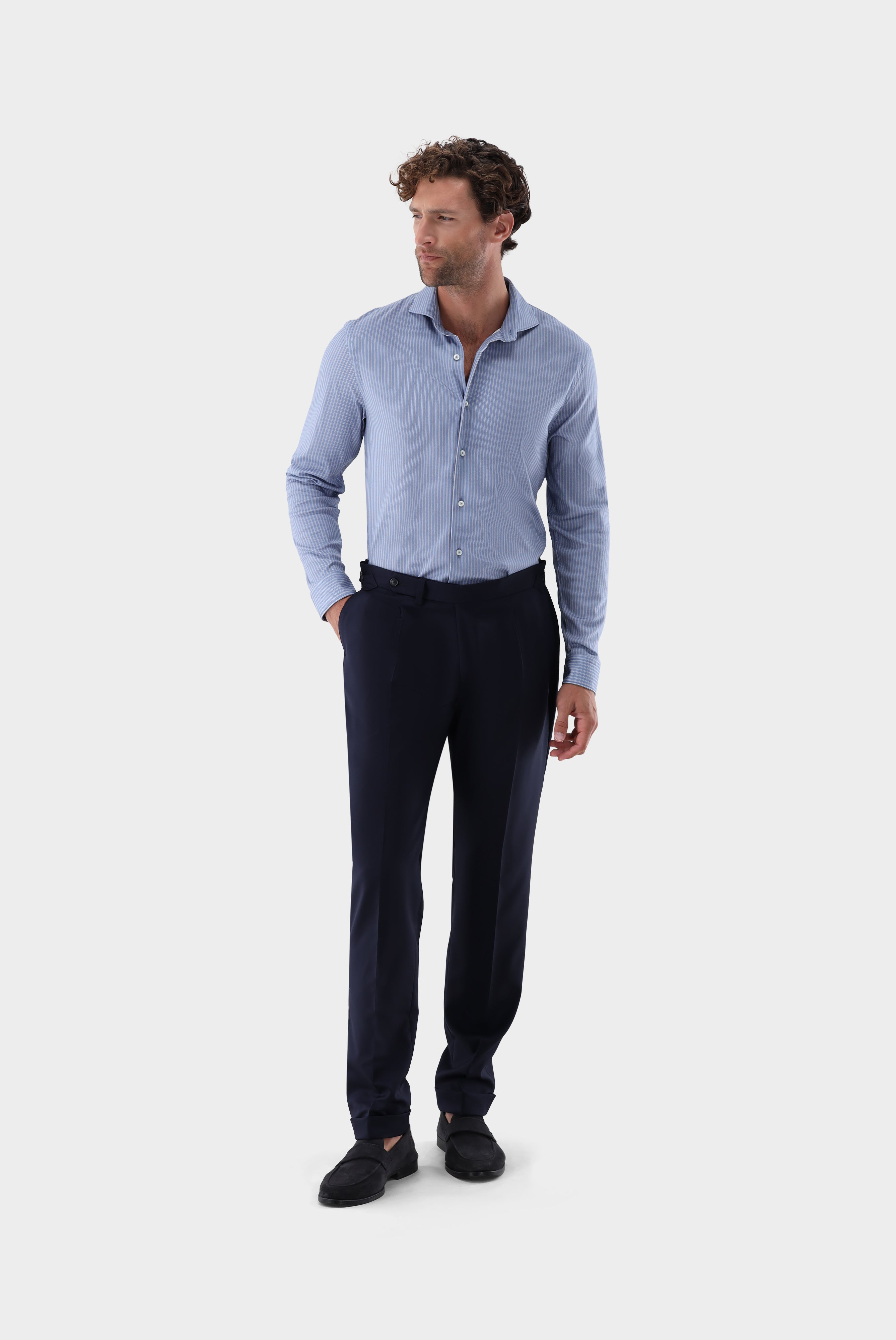 Jerseyhemd | mit Streifen Tailor Fit
