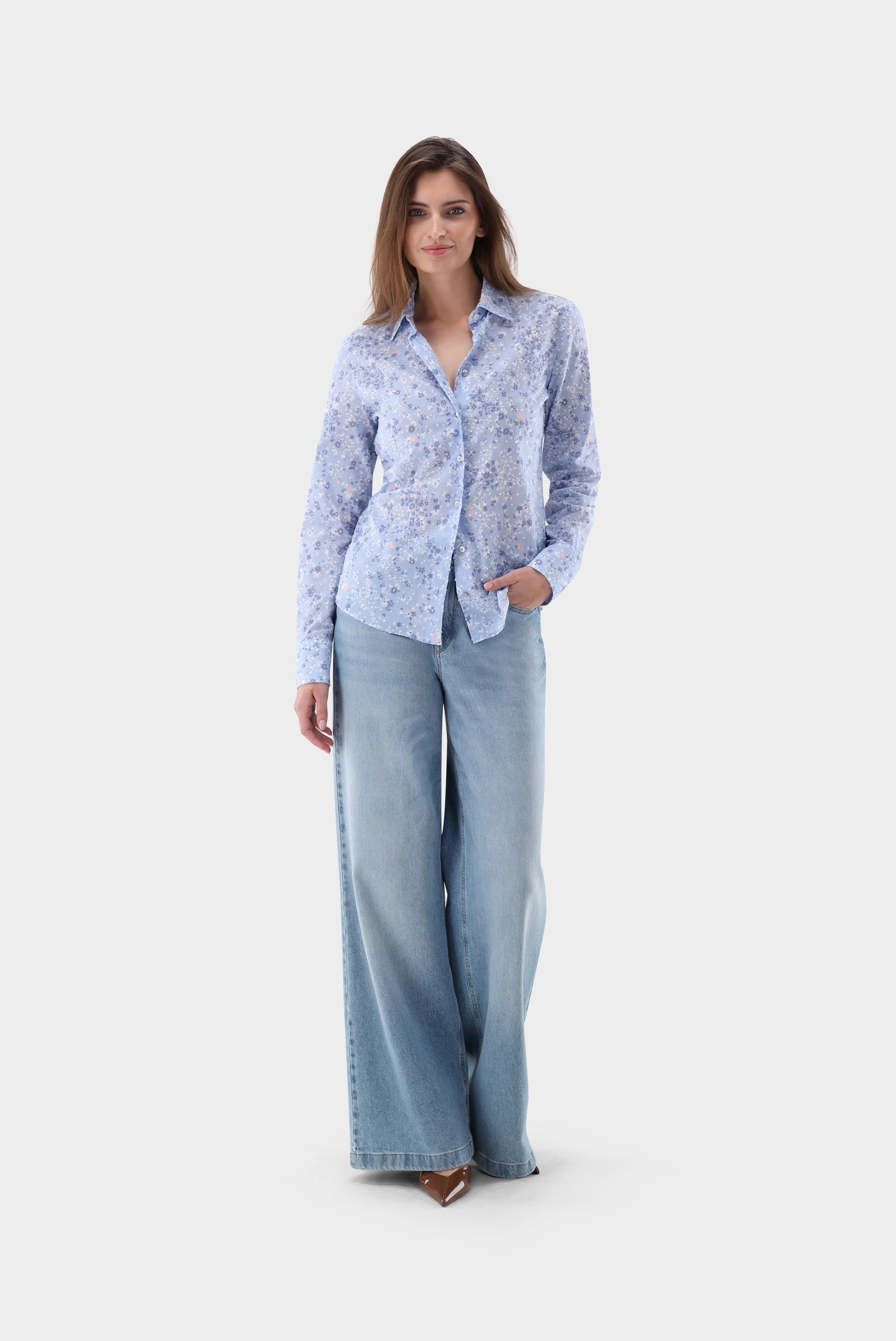 Hemdbluse | tailliert aus Baumwoll-Plumetis-Hemden & Blusen-Van Laack-OUTLET-ARCHIVIST-ARCHIVE-SALE