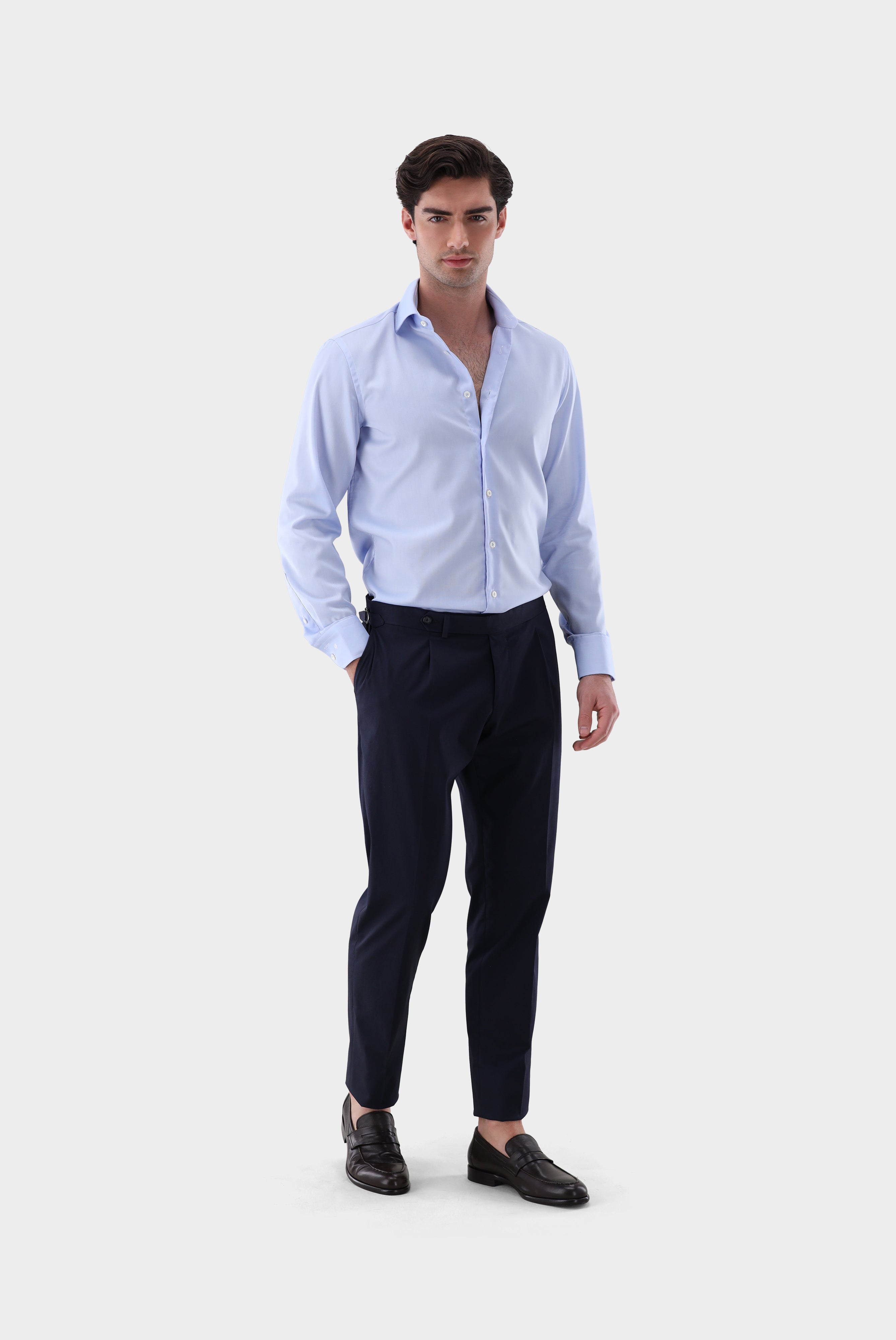 Bügelfreies Businesshemd | aus Natté-Gewebe Tailor Fit