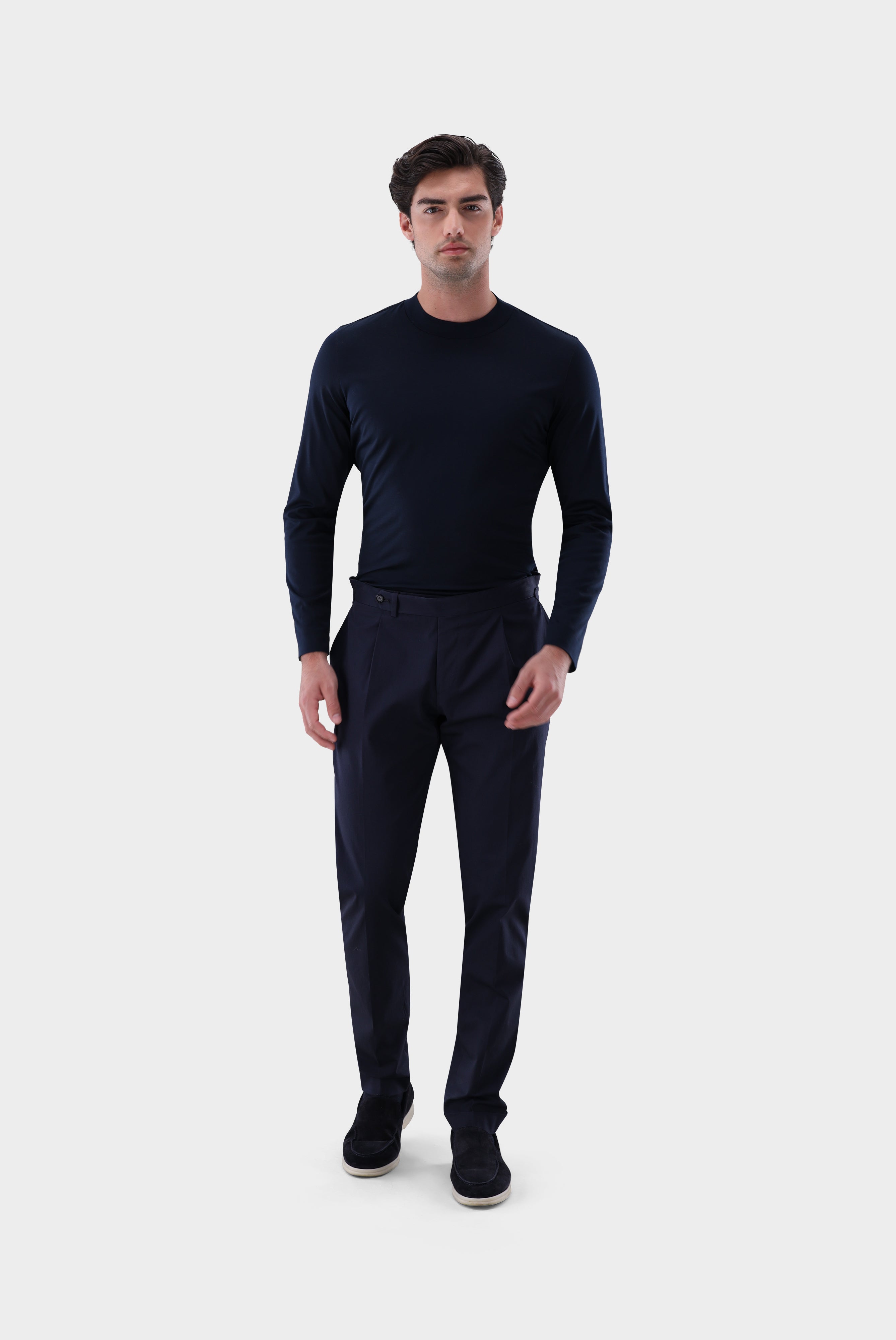 Stehkragenshirt | aus Swiss Cotton