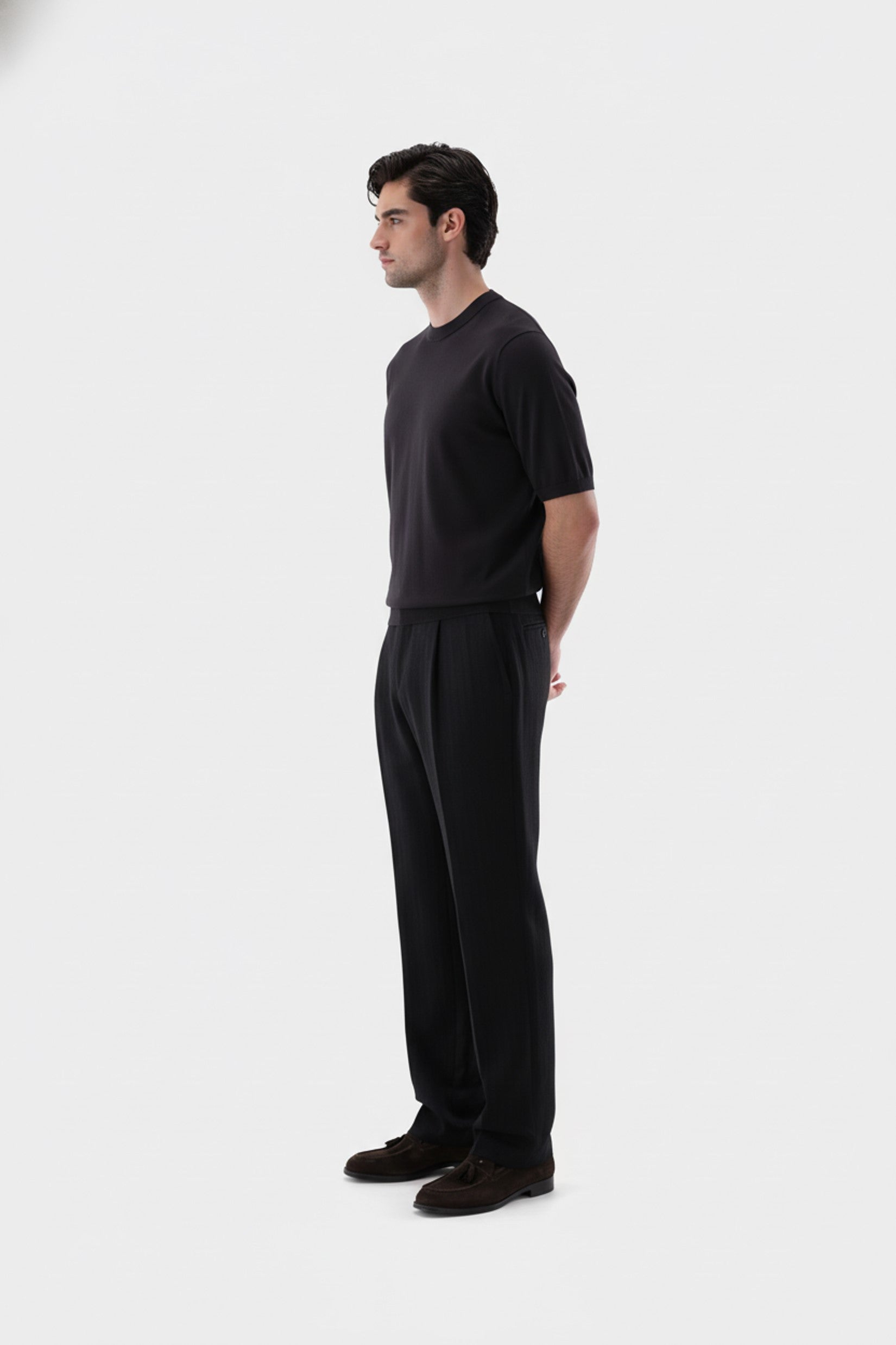 Strick T-Shirt | mit Baumwolle und Seide