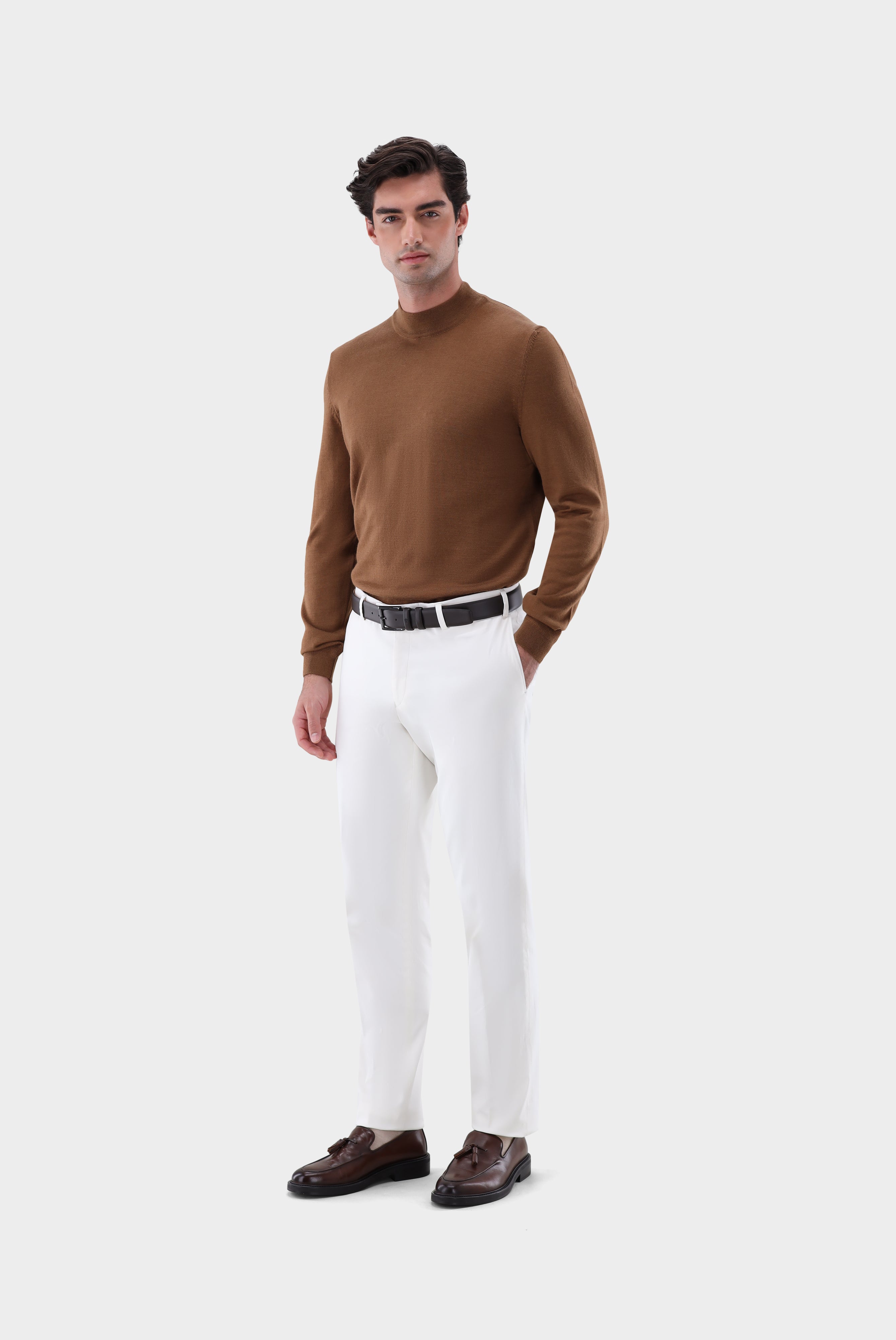 Stehkragenpullover | aus Merzerisierter Merinowolle-Strick & Pullover-Van Laack-OUTLET-ARCHIVIST-ARCHIVE-SALE
