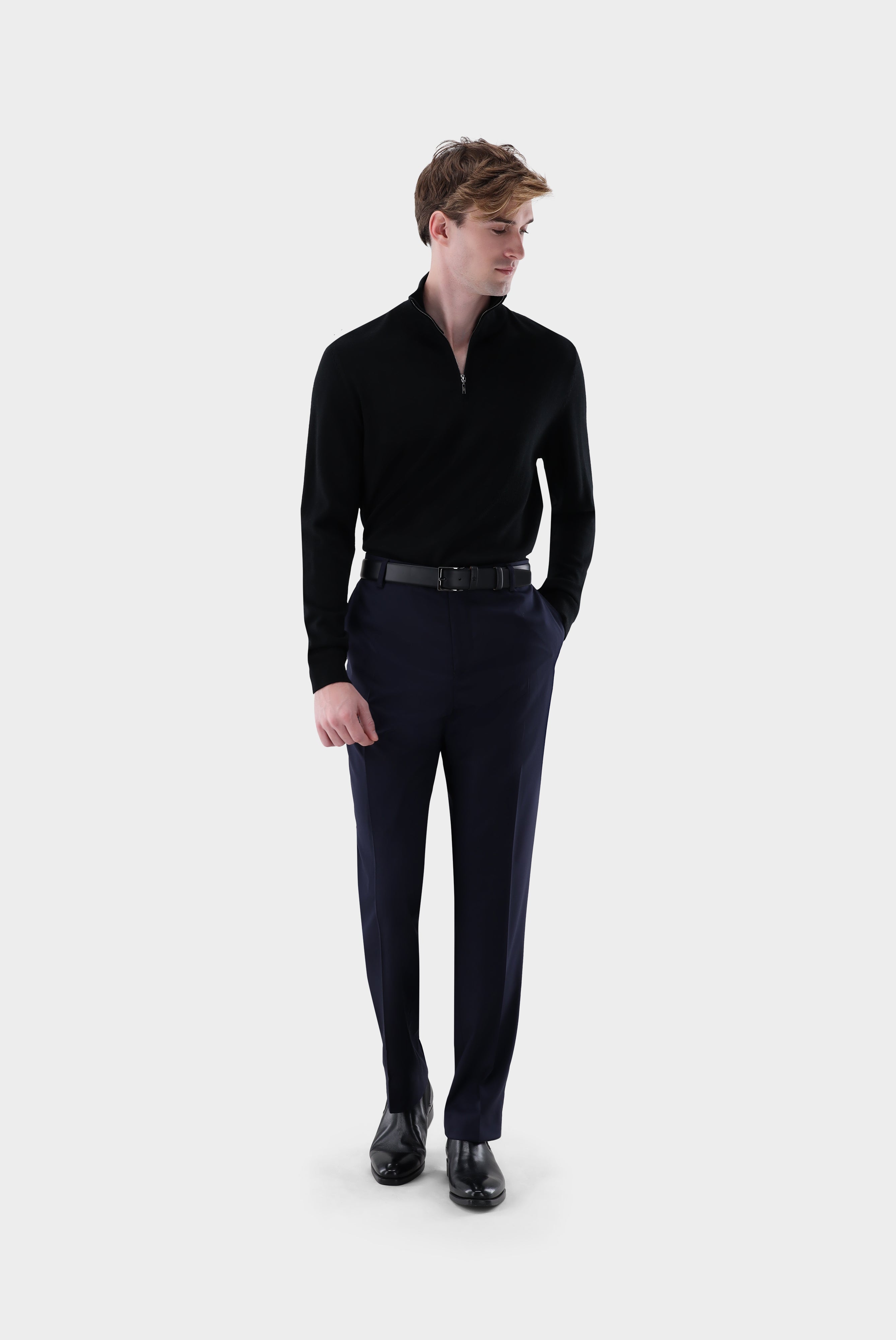 Troyer | aus merzerisierter Merinowolle mit Farbdetail-Strick & Pullover-Van Laack-OUTLET-ARCHIVIST-ARCHIVE-SALE