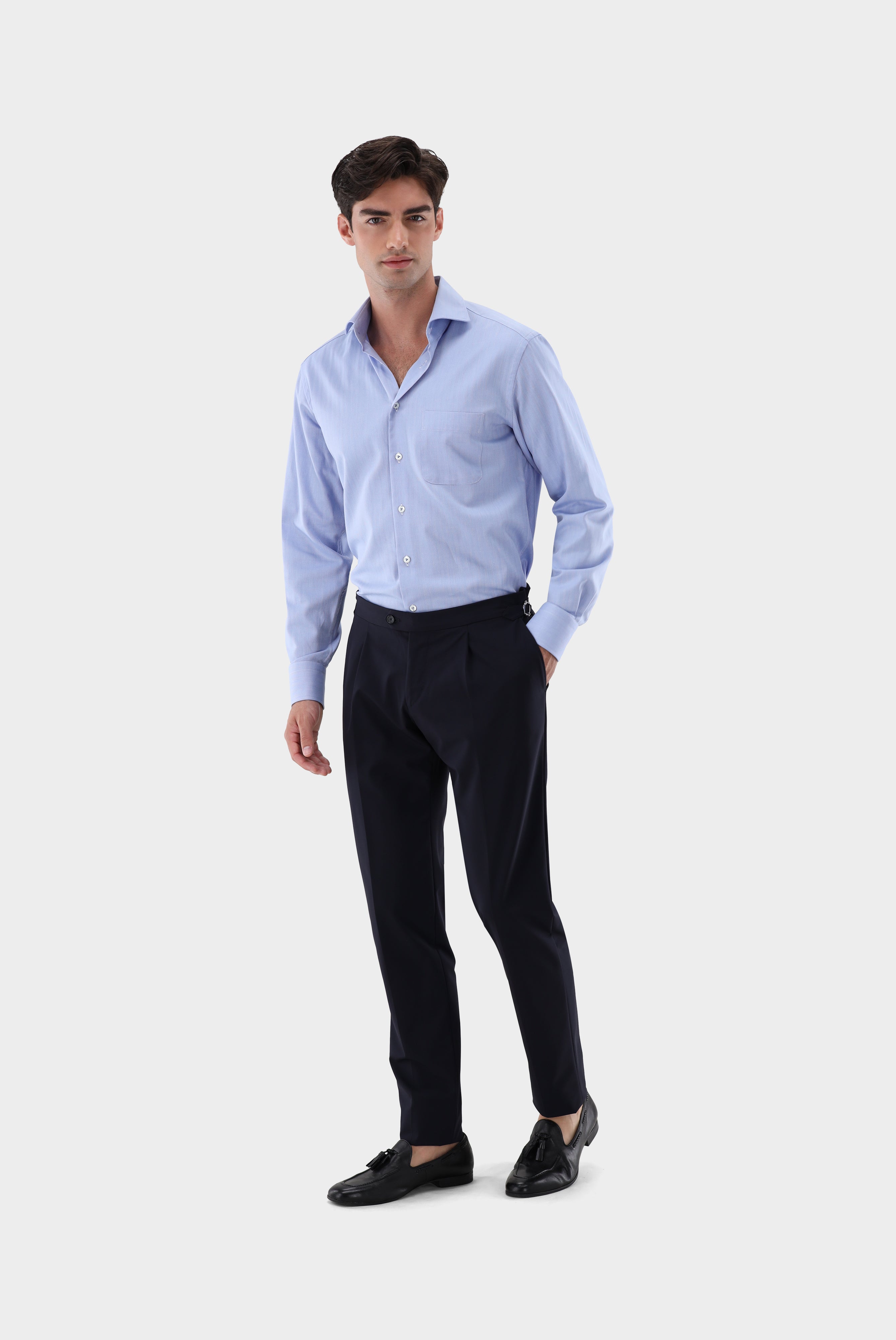 Hemd | mit Fischgrat Muster Tailor Fit