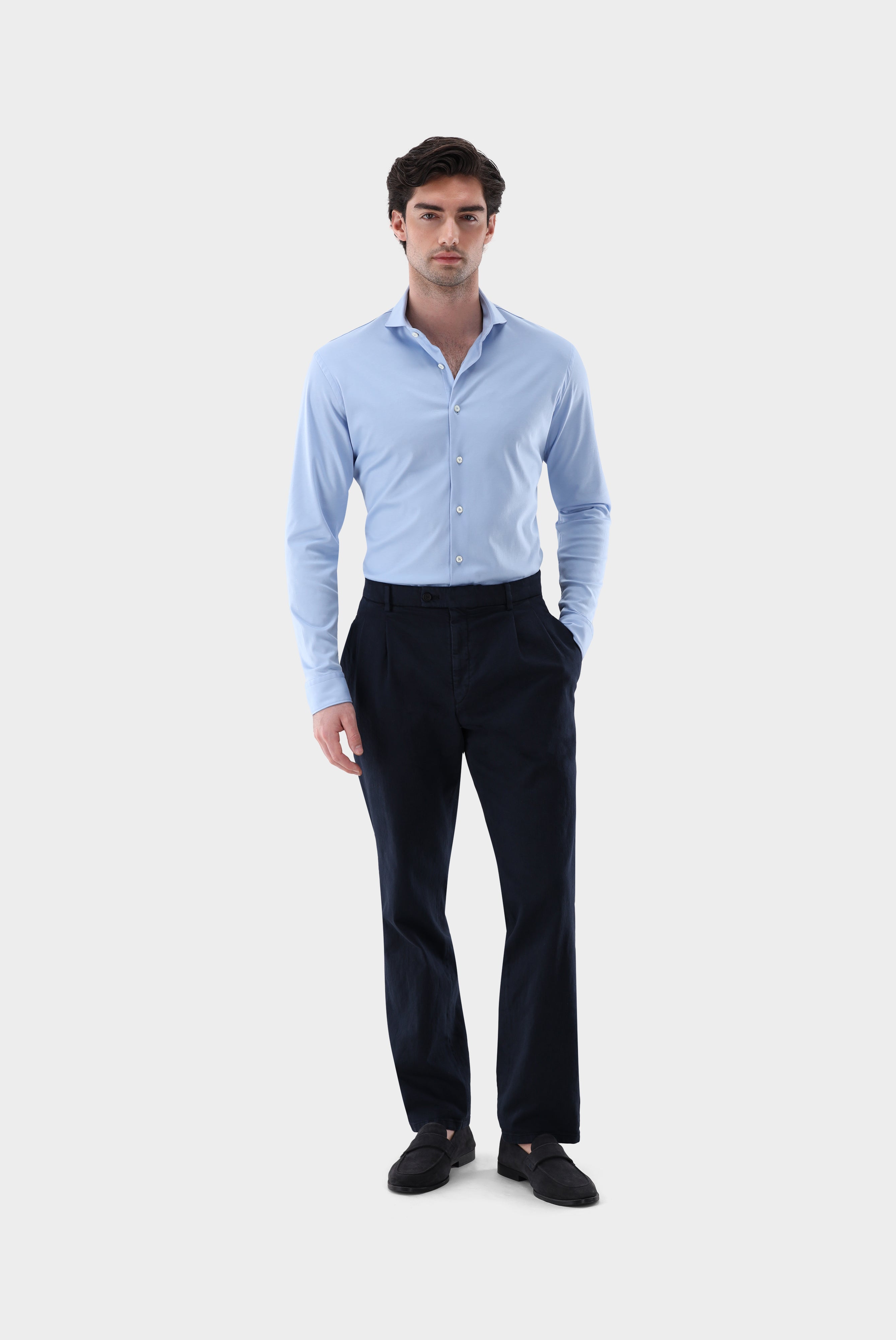 Jerseyhemd | aus Schweizer Baumwolle Tailor Fit
