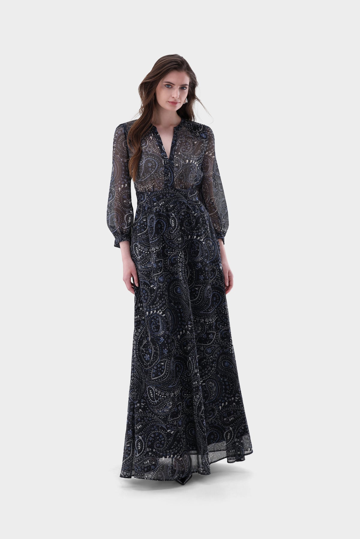 Maxikleid | mit Paisley-Print-Kleider & Röcke-Van Laack-OUTLET-ARCHIVIST-ARCHIVE-SALE