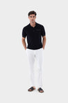 Van Laack-Strick-Poloshirt | mit Jacquard Karomuster-Shirts-Black-Deal-Outlet-by-ARCHIVIST