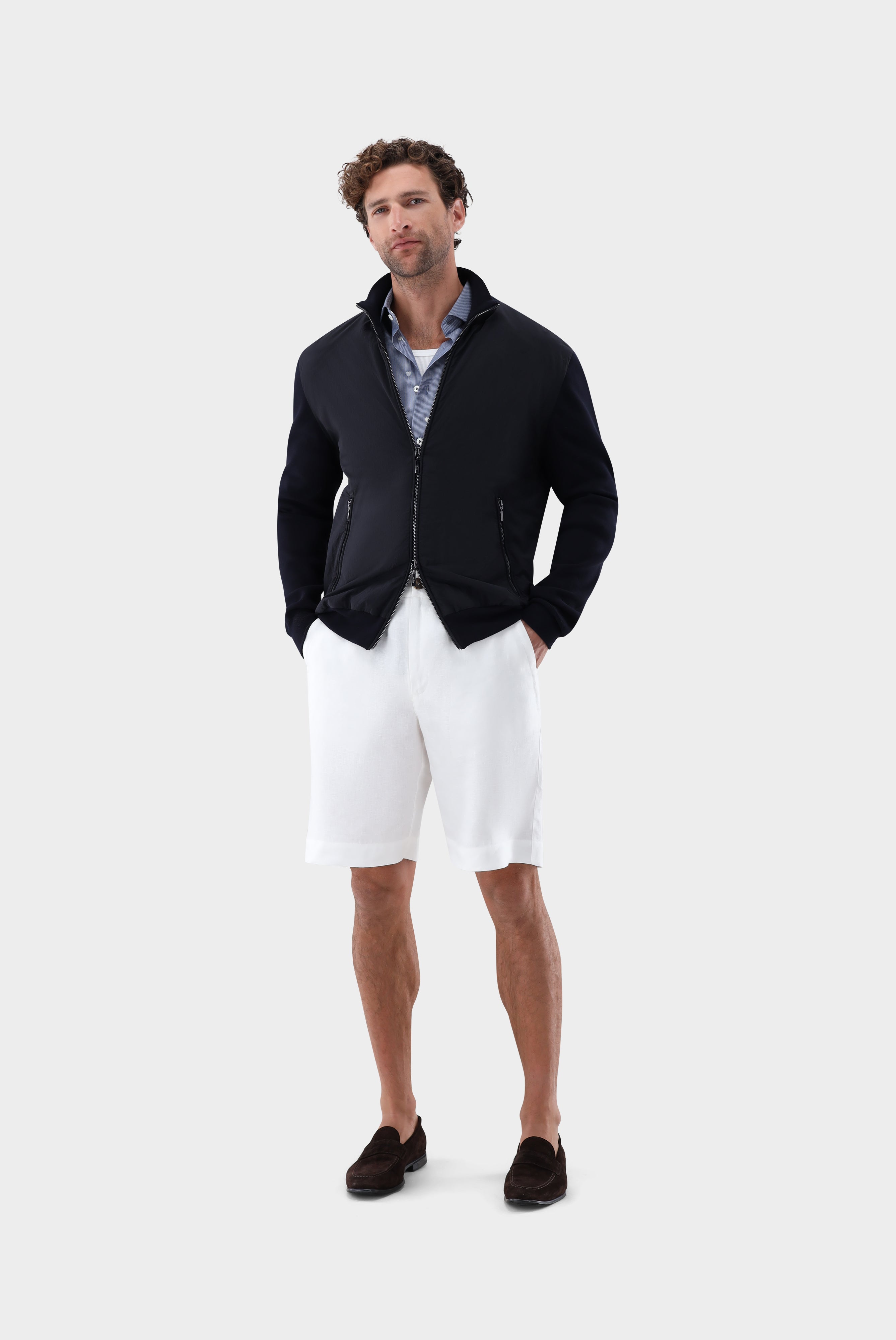 Hybrid-Strickjacke | mit Baumwolle
