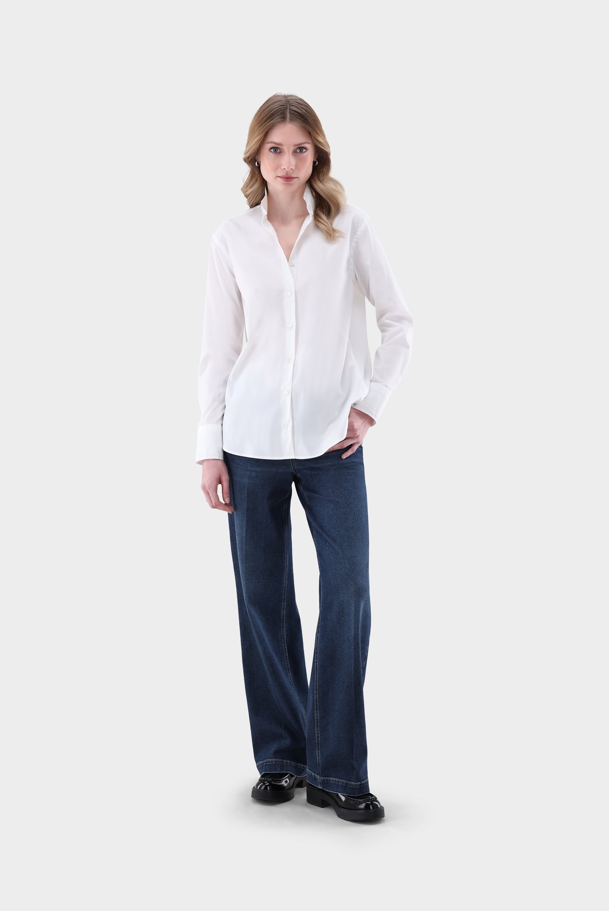 Stehkragenbluse | mit lockerer Passform-Hemden & Blusen-Van Laack-OUTLET-ARCHIVIST-ARCHIVE-SALE