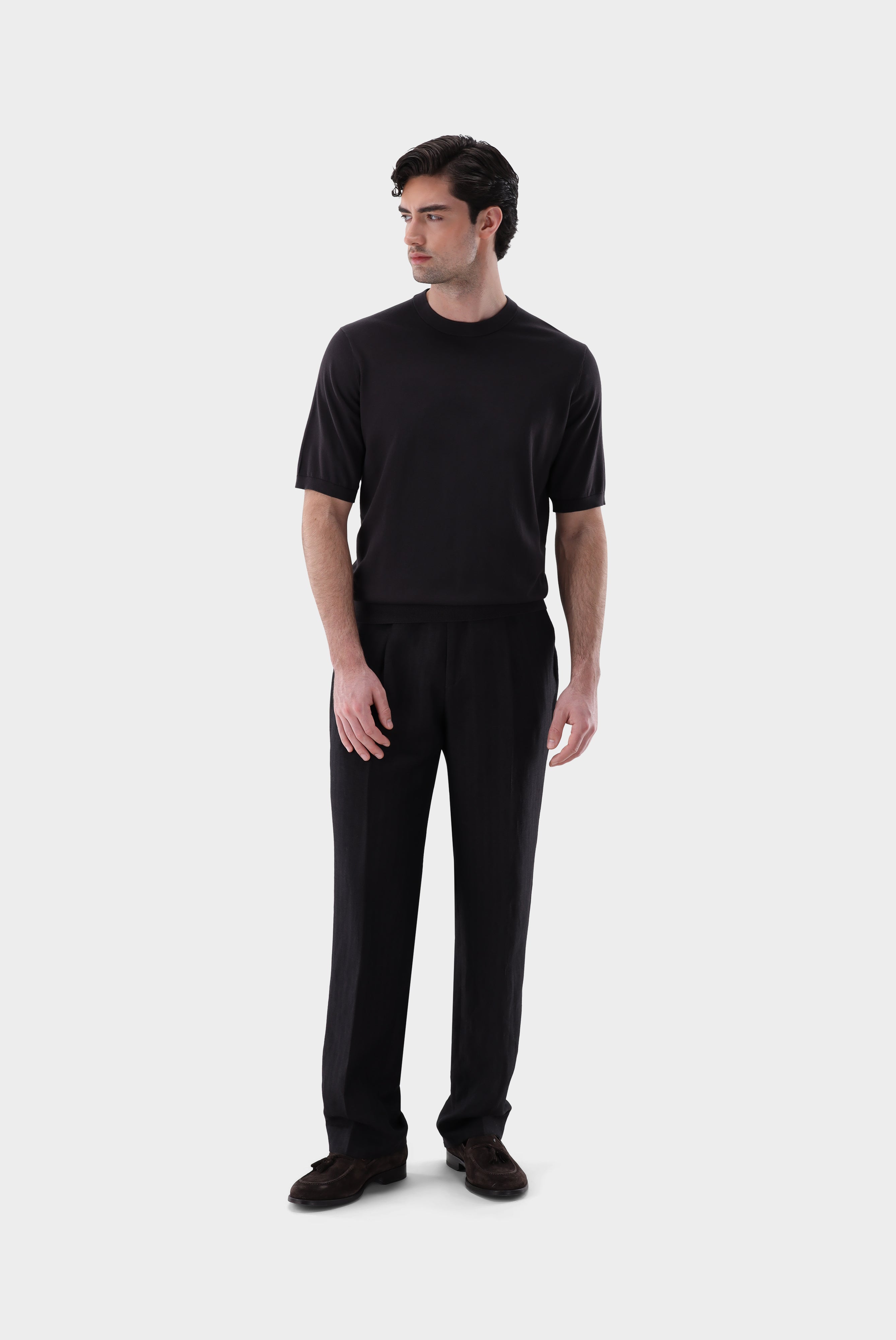 Strick T-Shirt | mit Baumwolle und Seide