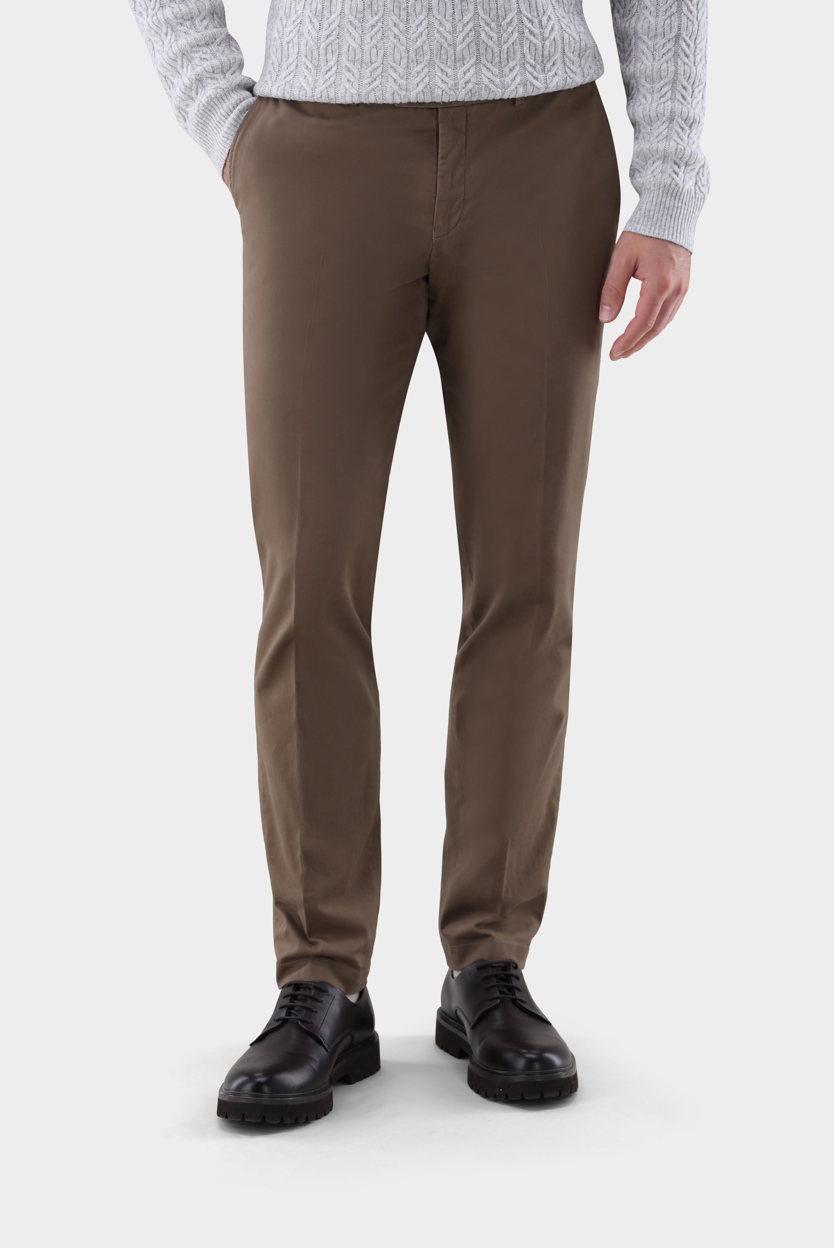 Chino | mit Stretch Slim Fit-Hosen-Van Laack-OUTLET-Beige/Braun-23-ARCHIVIST-ARCHIVE-SALE