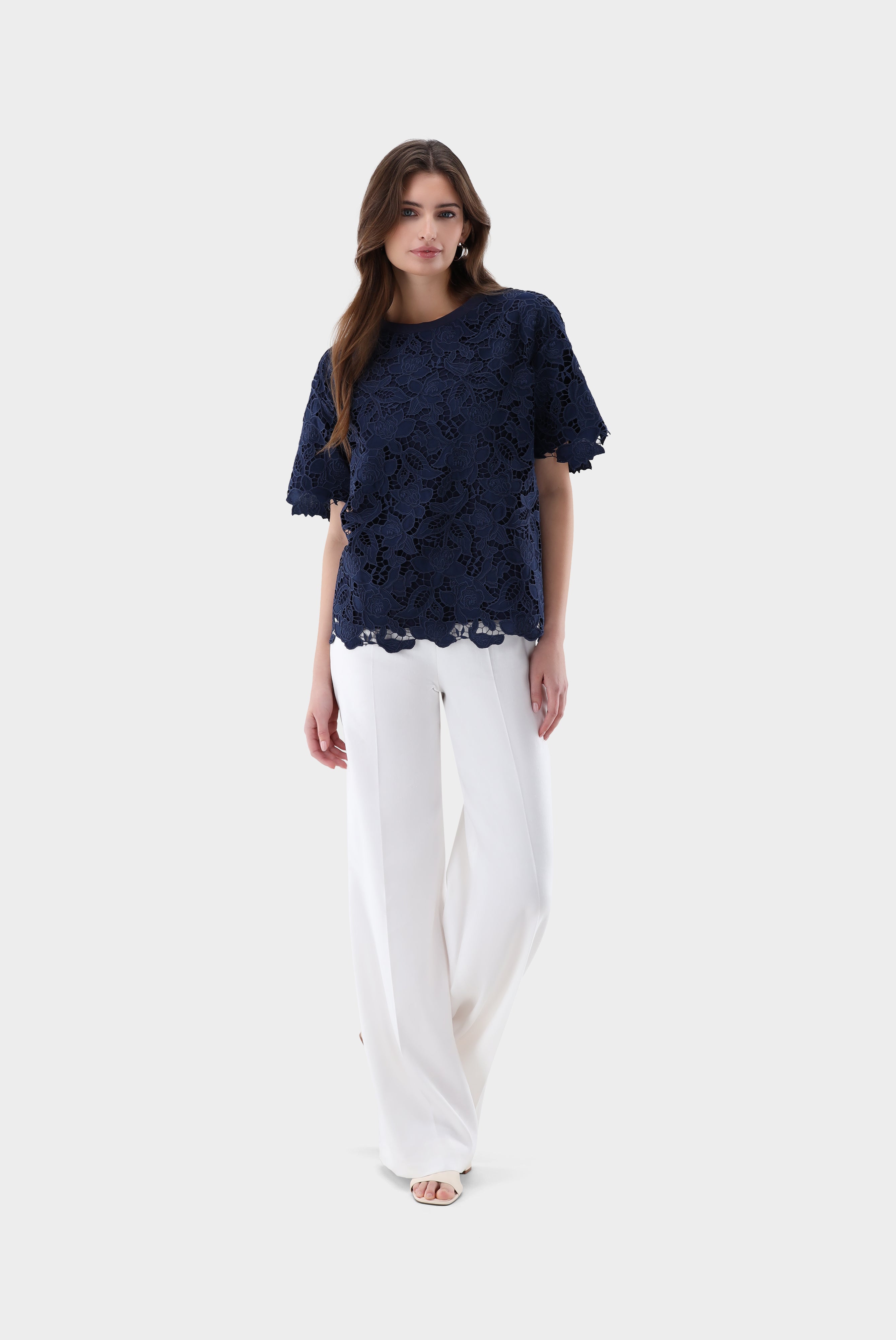 T-Shirt aus Spitze | locker geschnitten-Hemden & Blusen-Van Laack-OUTLET-ARCHIVIST-ARCHIVE-SALE