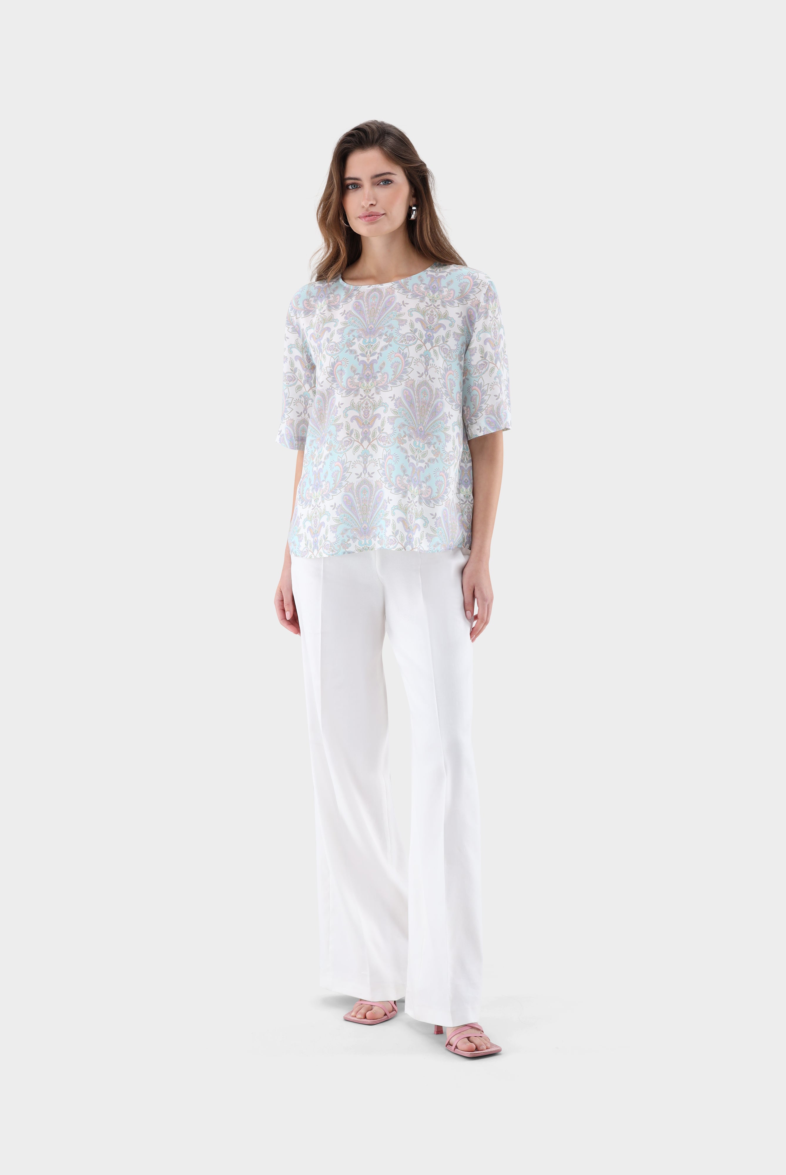 Top aus Seide | mit Paisley-Druck