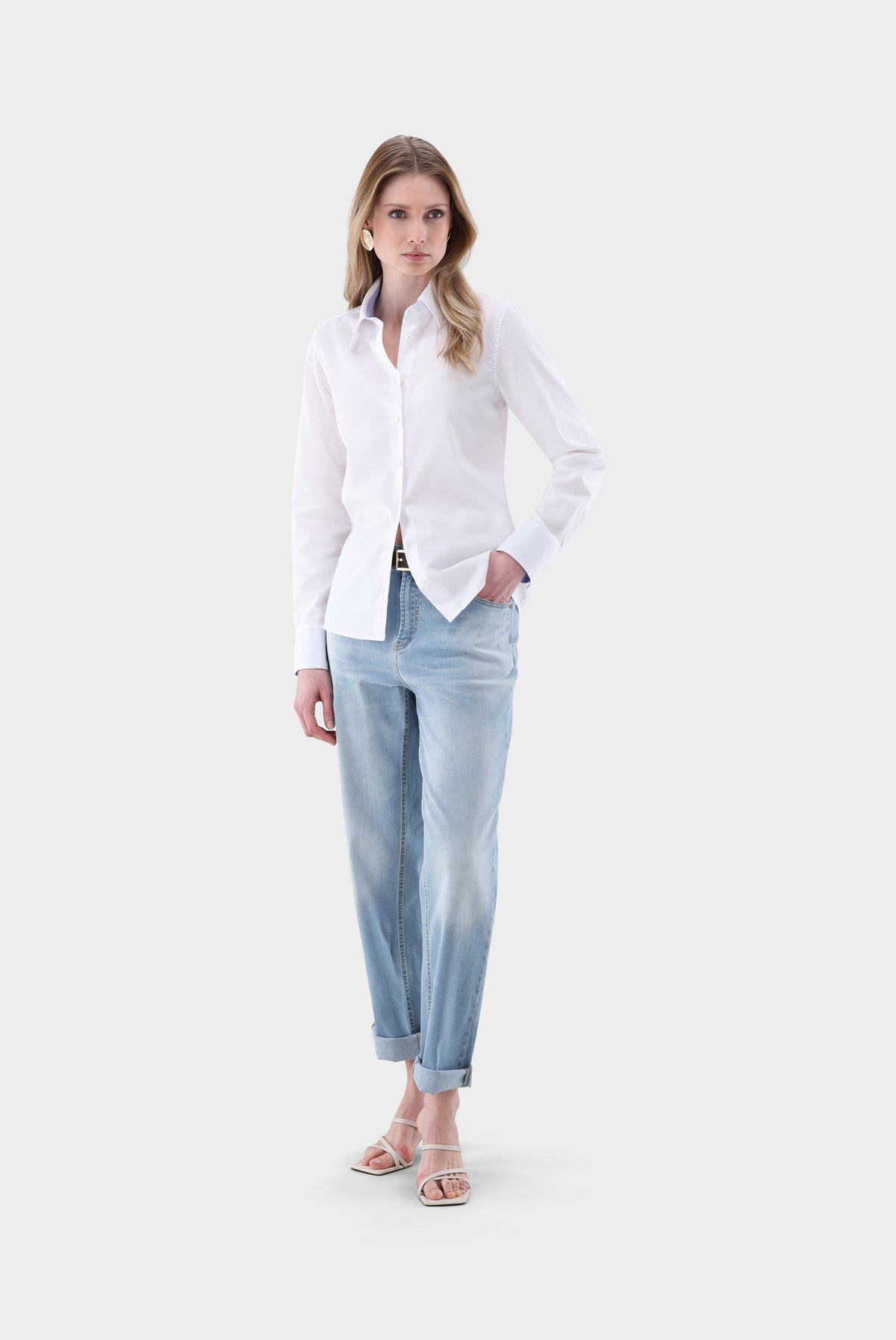 Van Laack-Hemdbluse | tailliert mit Kontrastdetails-Hemden & Blusen-Black-Deal-Outlet-by-ARCHIVIST
