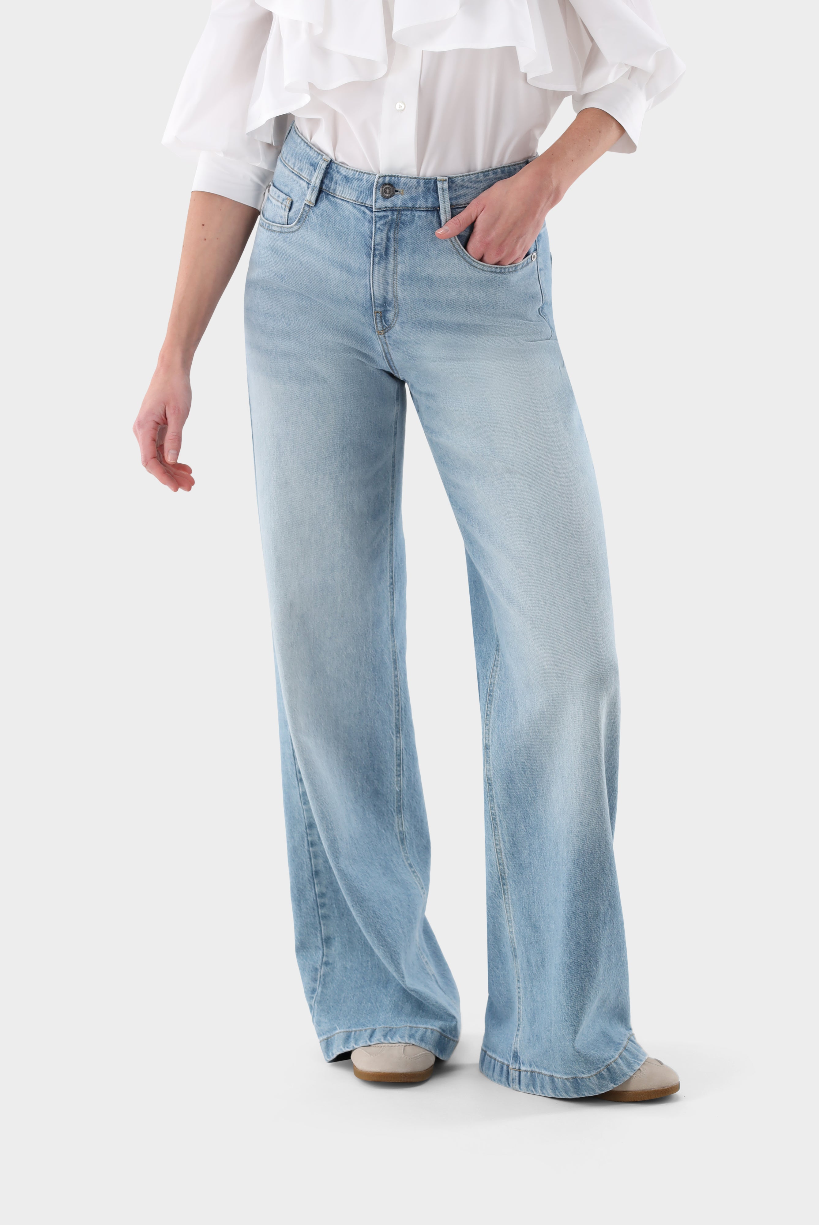 Jeans | mit weitem Bein-Hosen-Van Laack-OUTLET-blau-36-ARCHIVIST-ARCHIVE-SALE