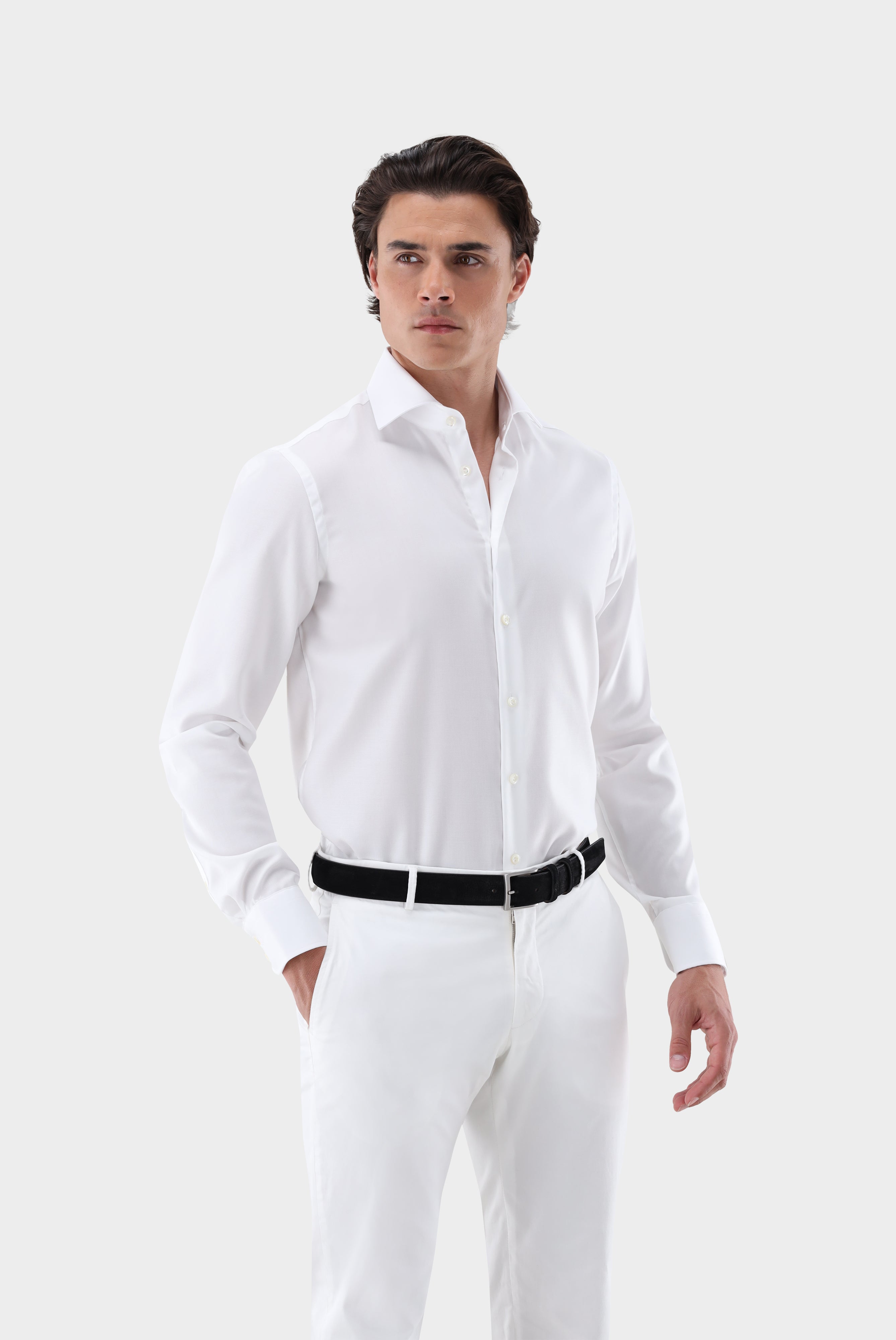 Bügelfreies Businesshemd | aus Natté-Gewebe Slim Fit