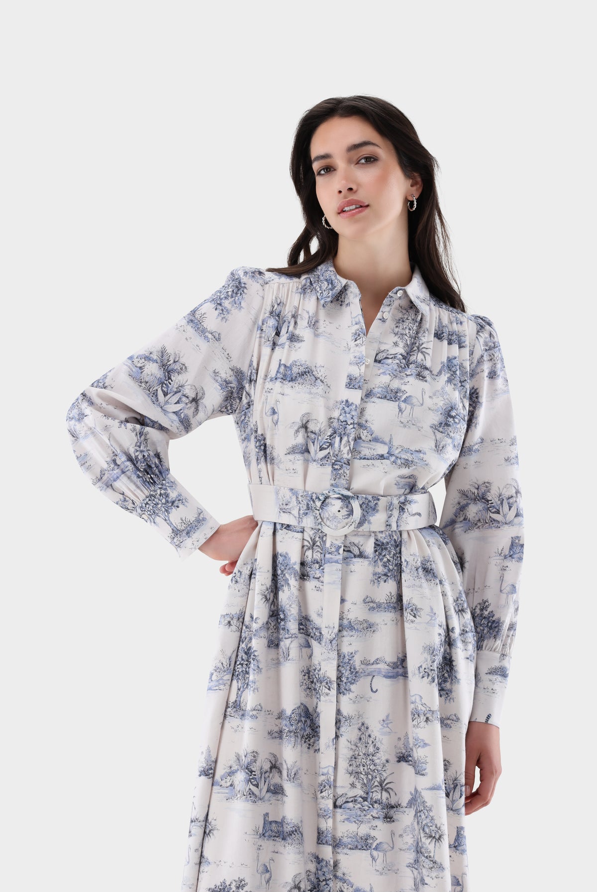 Flanell Hemdblusenkleid | mit Print