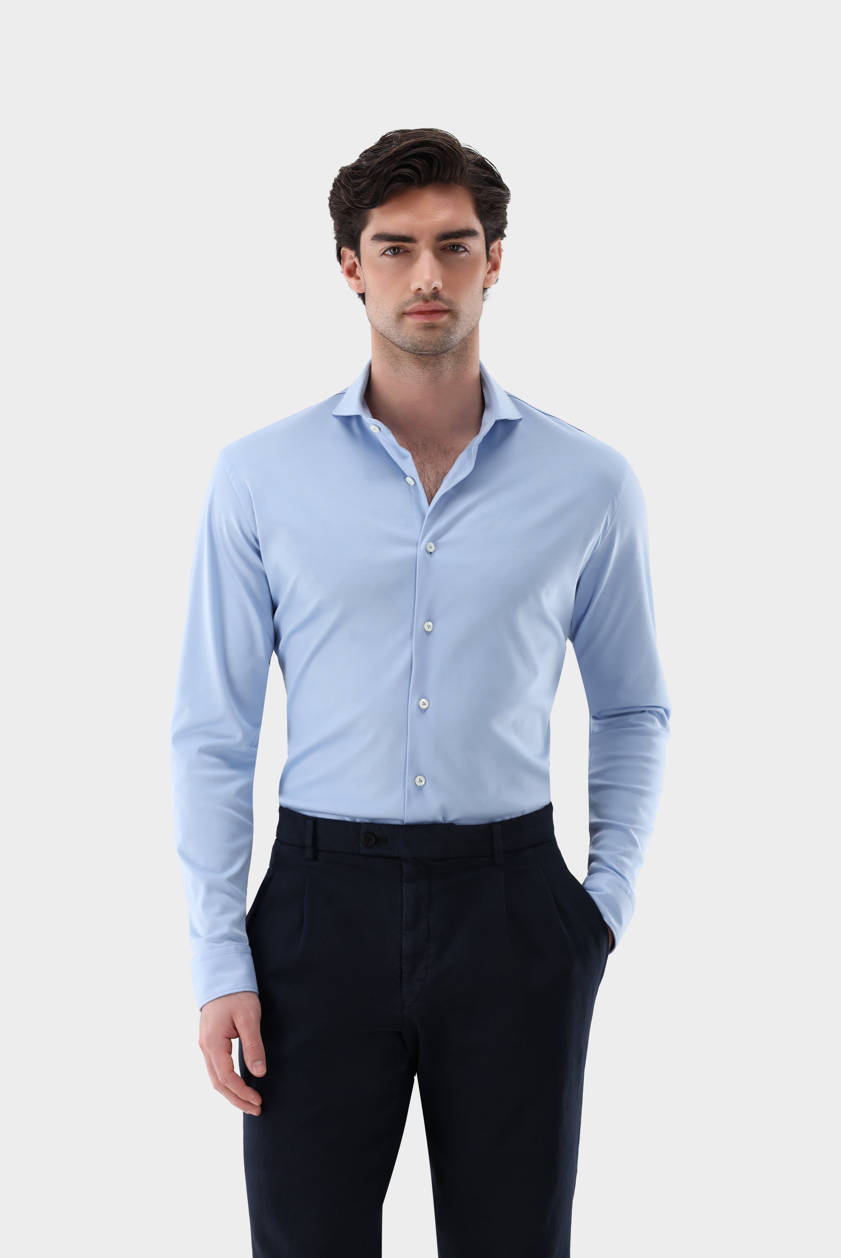 Jerseyhemd | aus Schweizer Baumwolle Tailor Fit