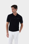 Van Laack-Strick-Poloshirt | mit Jacquard Karomuster-Shirts-Black-Deal-Outlet-by-ARCHIVIST