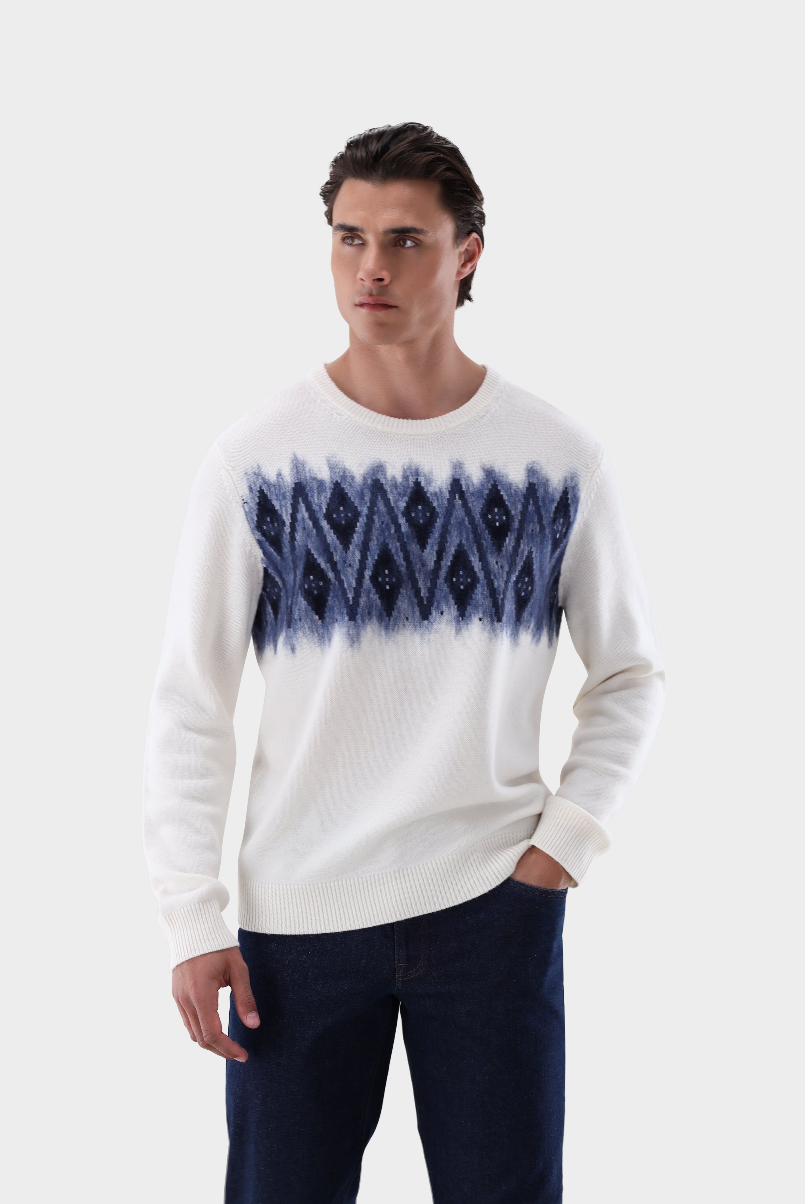 Norweger | mit Rundhals-Strick & Pullover-Van Laack-OUTLET-Beige/Braun-S-ARCHIVIST-ARCHIVE-SALE