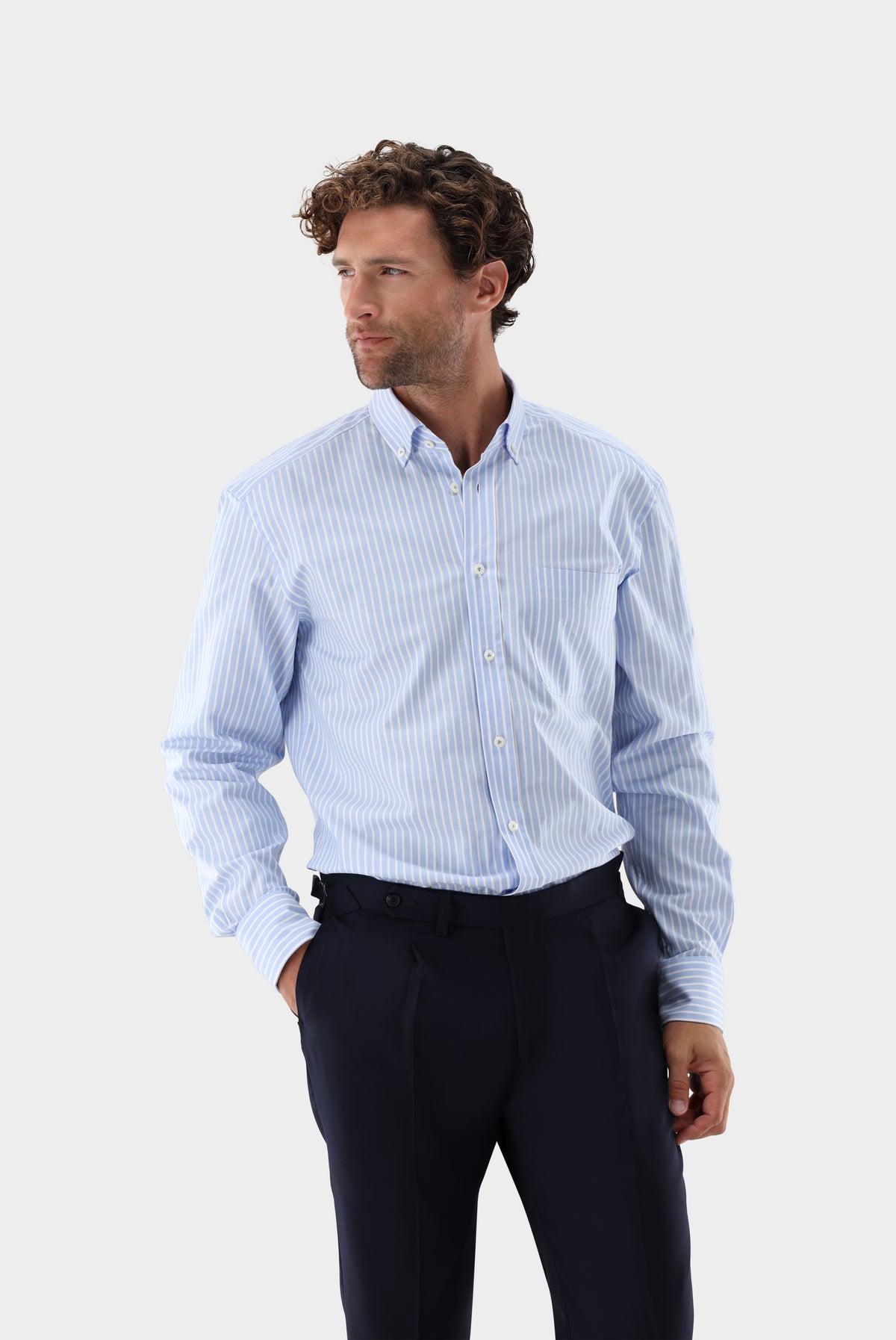 Van Laack Dobby-Hemd | mit Button Down Kragen Comfort Fit, Hemden & Blusen