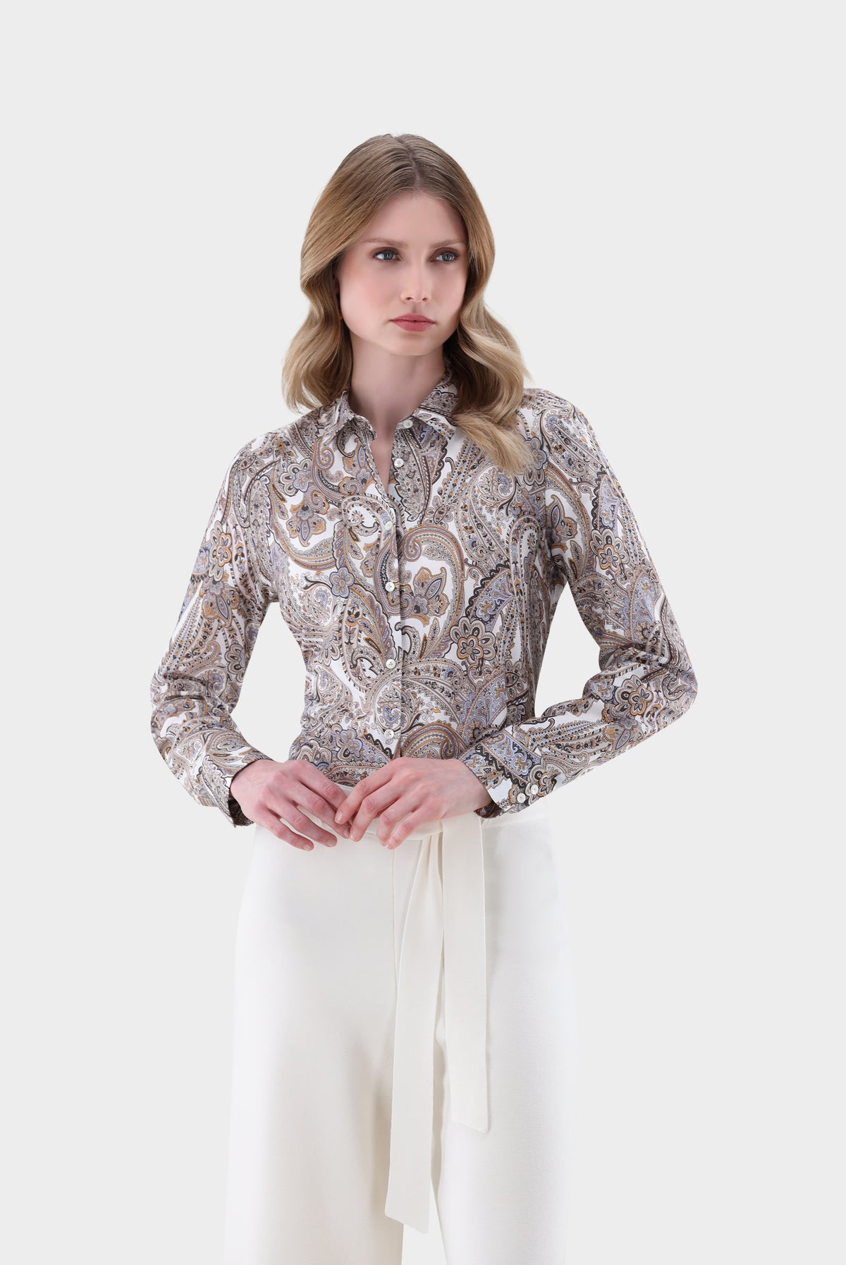 Van Laack Hemdbluse | tailliert mit Paisley Druck, Hemden & Blusen