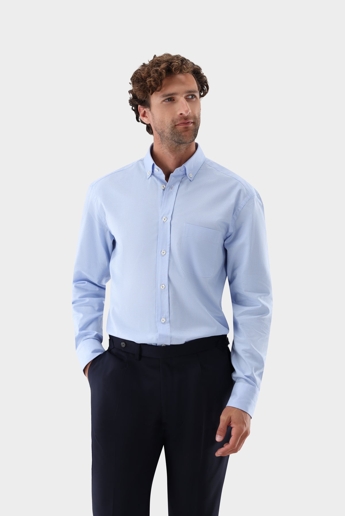 Dobby-Hemd | mit Button Down Kragen Comfort Fit