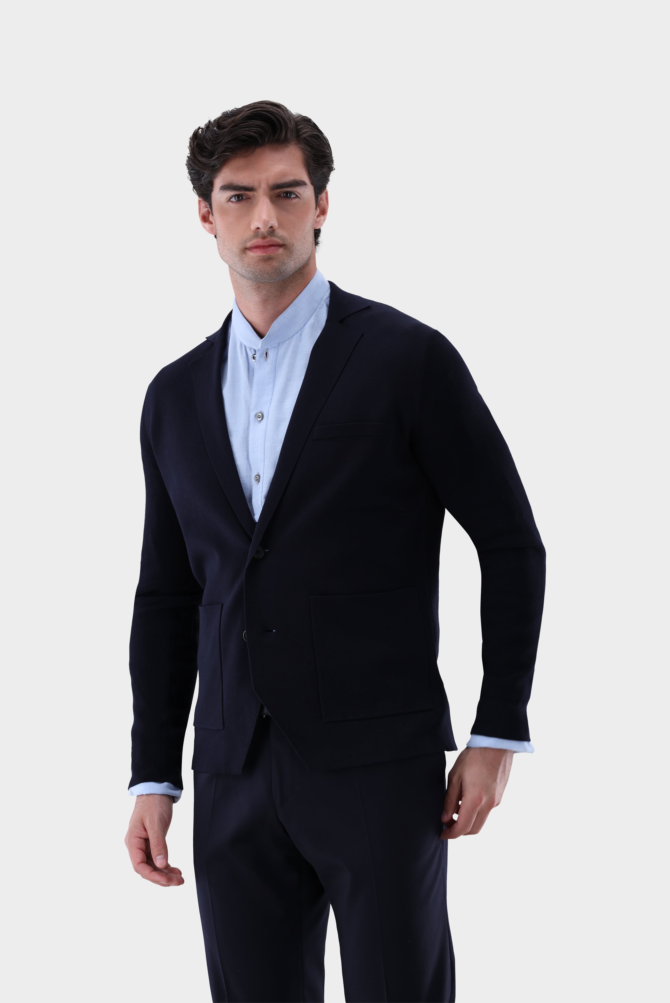 Strick-Blazer | aus Air Cotton-Jacken & Mäntel-Van Laack-OUTLET-navy-S-ARCHIVIST-ARCHIVE-SALE