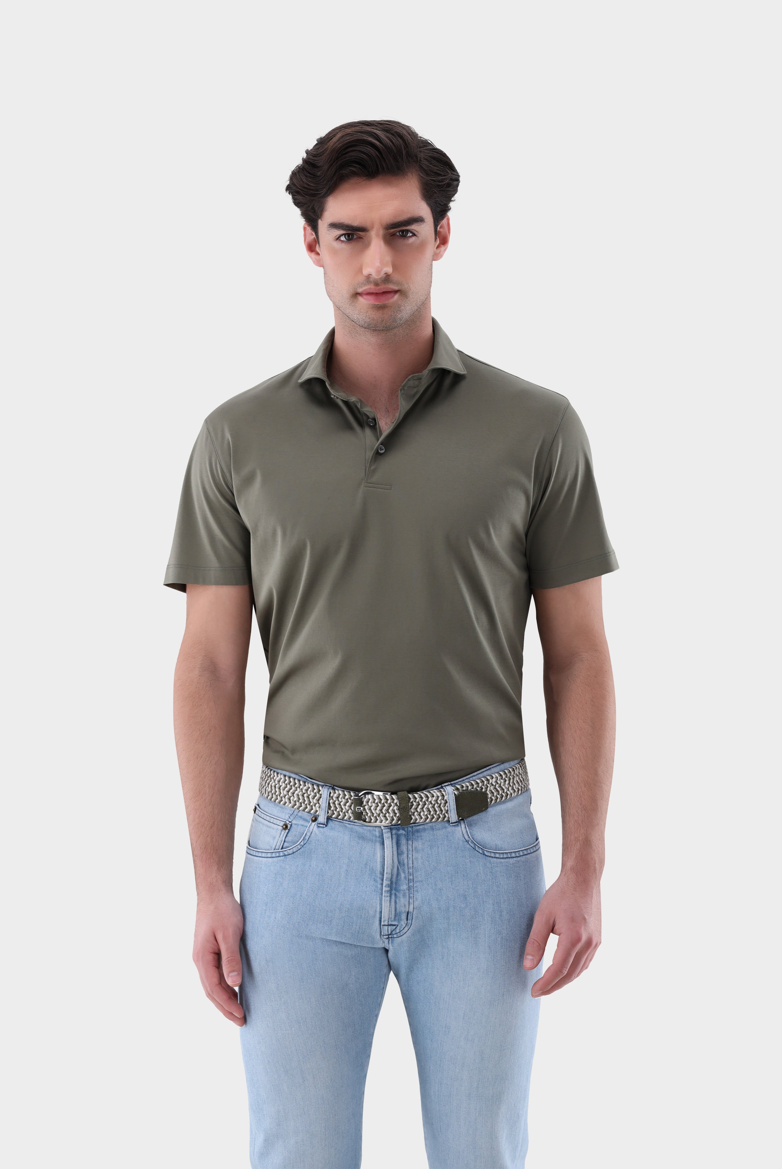 Van Laack-Poloshirt | mit Langarm aus Schweizer Baumwolljersey-Hemden & Blusen-Black-Deal-Outlet-by-ARCHIVIST