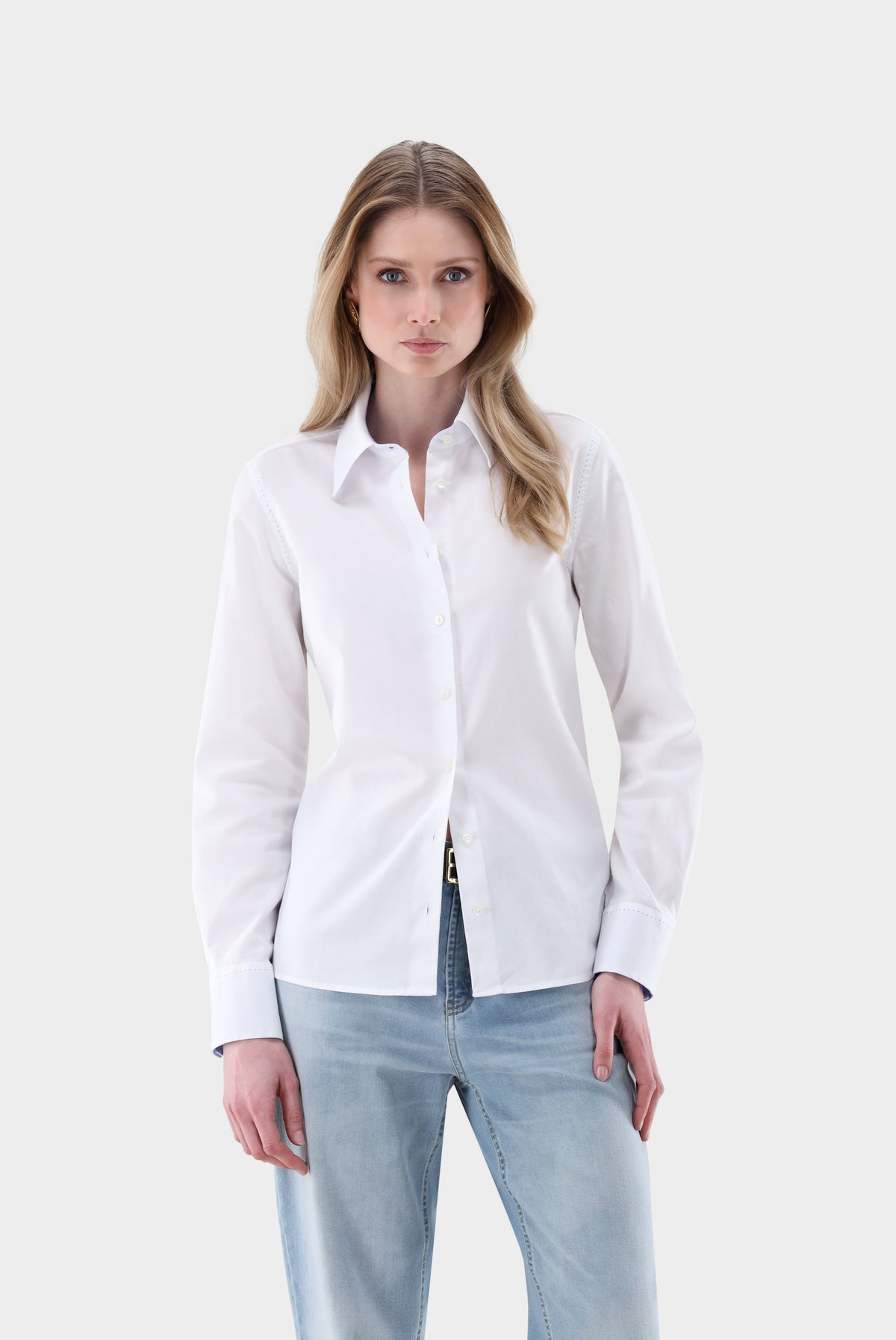 Van Laack-Hemdbluse | tailliert mit Kontrastdetails-Hemden & Blusen-Black-Deal-Outlet-by-ARCHIVIST