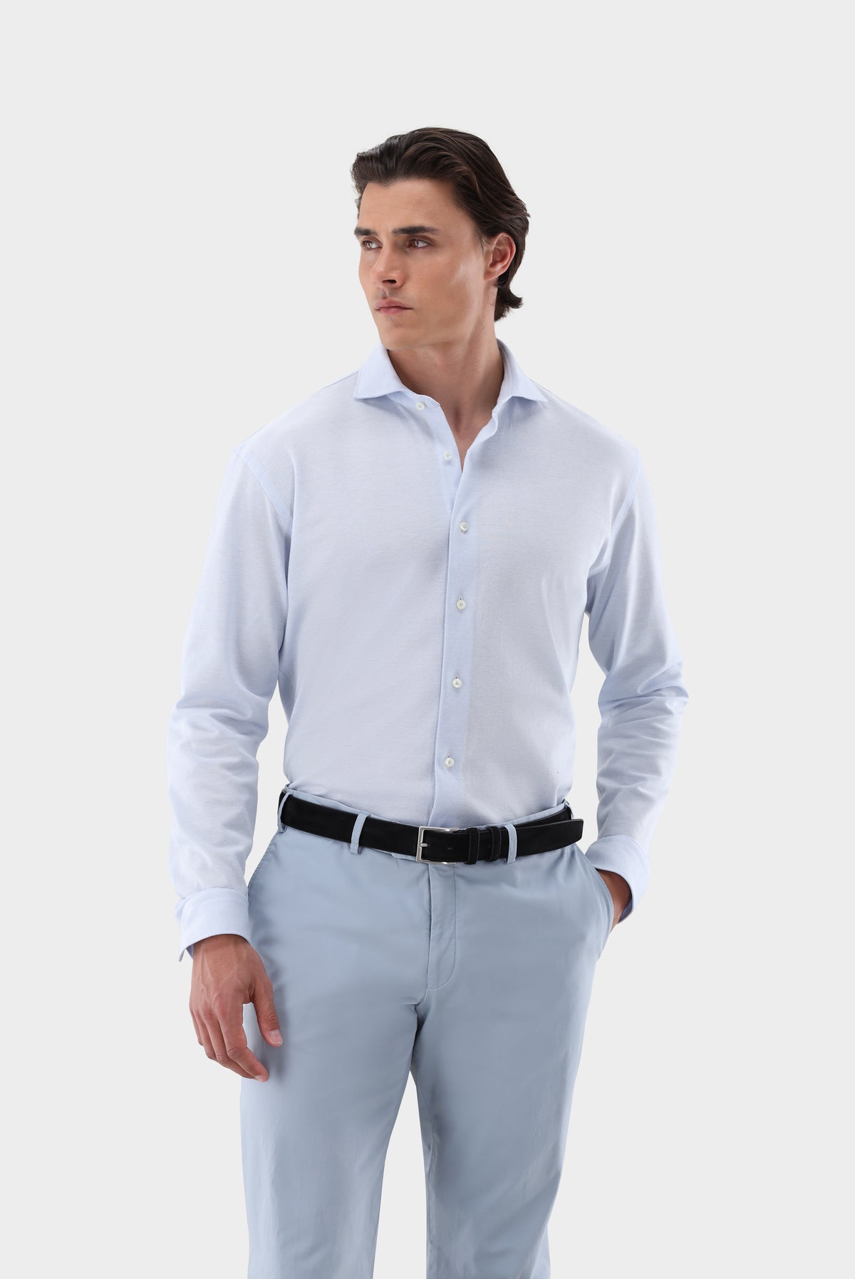 Van Laack-Jerseyhemd | mit Piqué Struktur Tailor Fit-Hemden & Blusen-Black-Deal-Outlet-by-ARCHIVIST