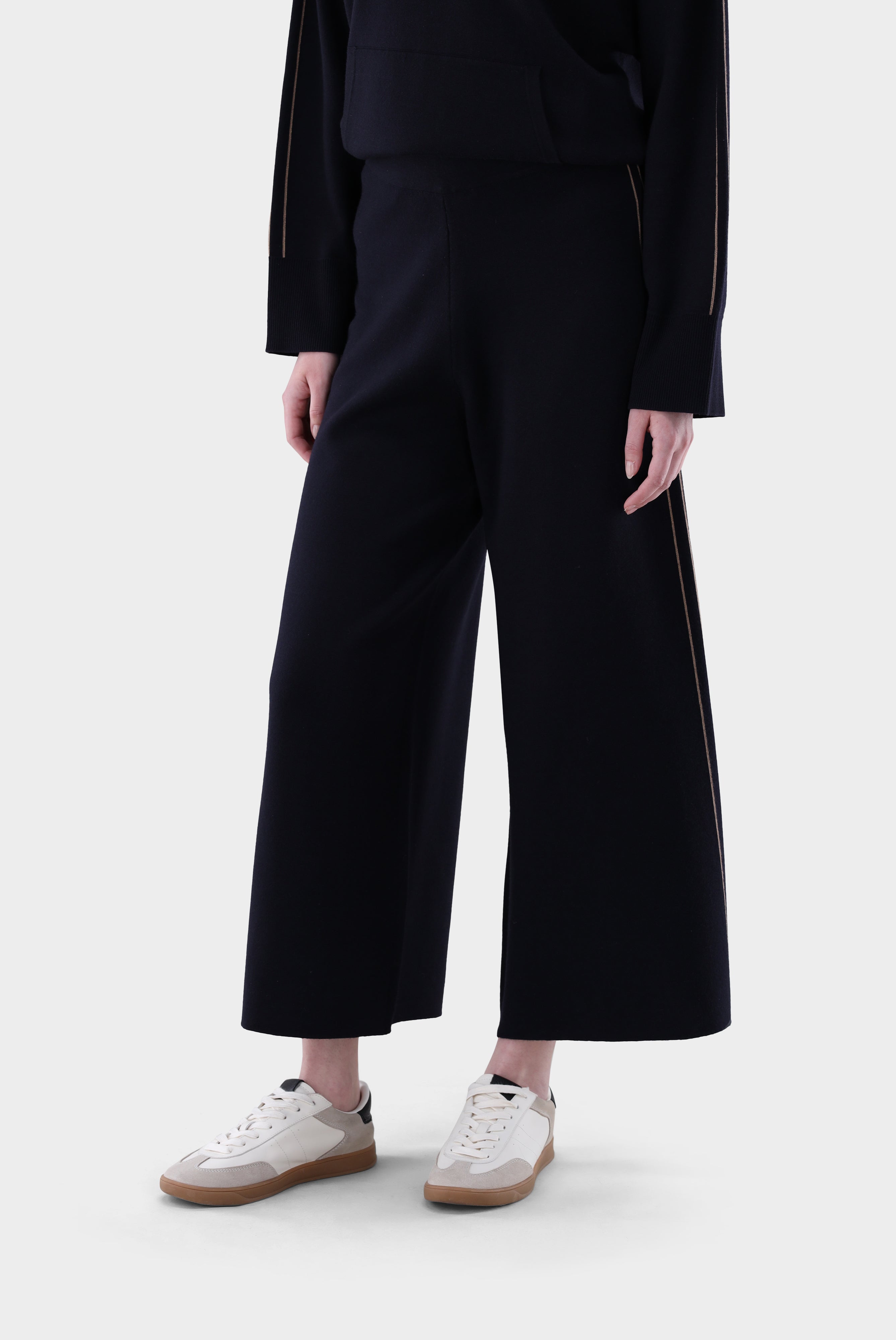 Strickhose | mit weitem Bein und Detail-UNDEFINIERT-Van Laack-OUTLET-navy-XS-ARCHIVIST-ARCHIVE-SALE