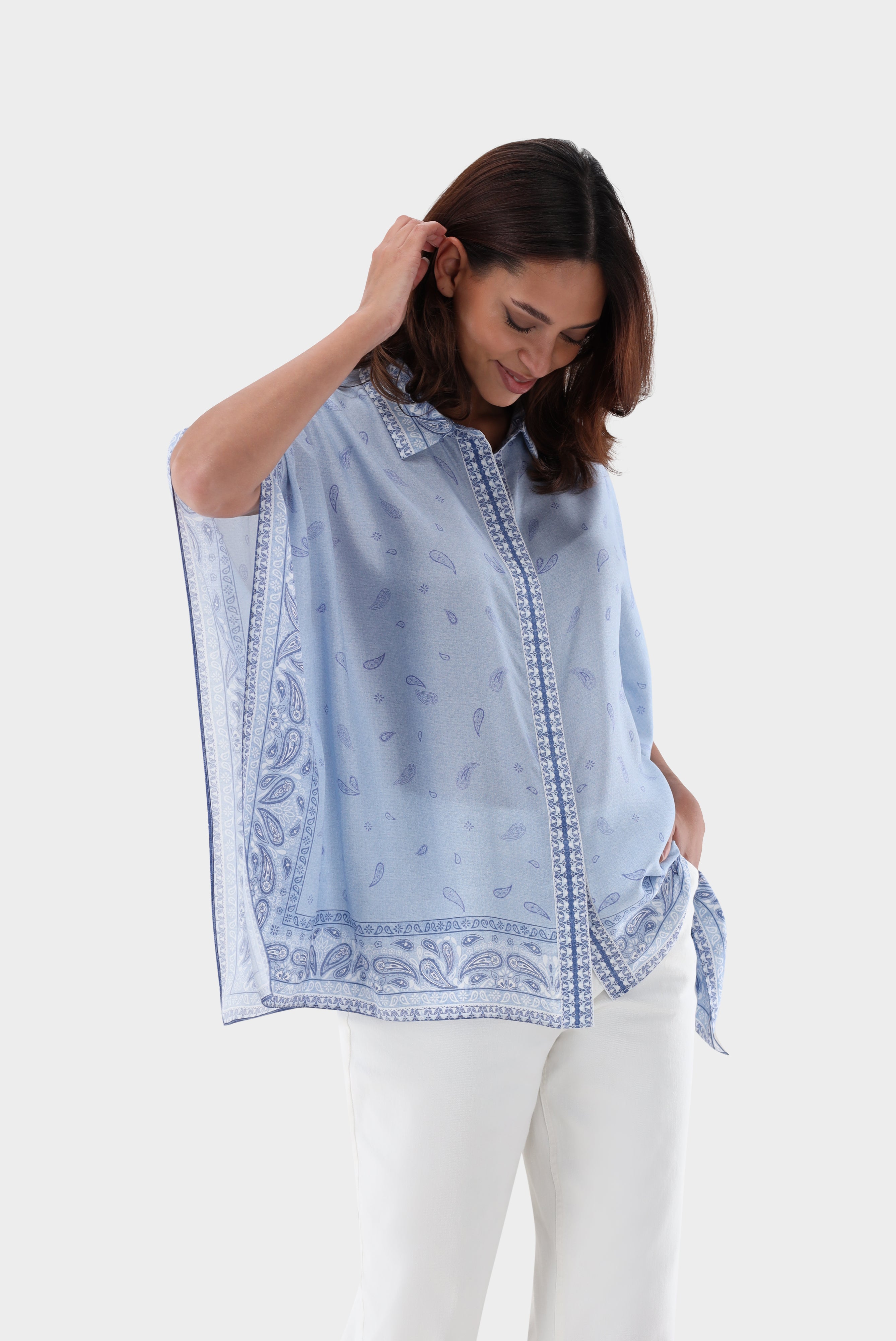 Van Laack-Tunika | aus Seide mit Bandana-Druck-Hemden & Blusen-Black-Deal-Outlet-by-ARCHIVIST