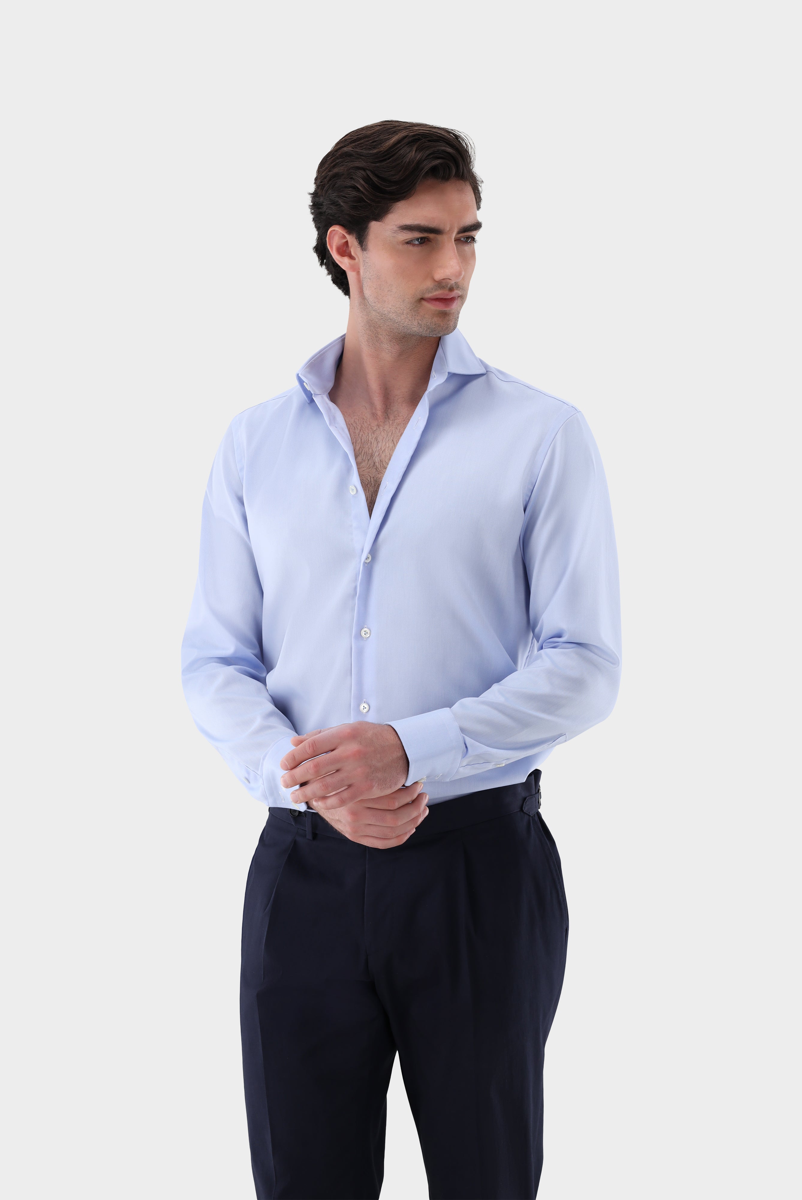 Bügelfreies Businesshemd | aus Natté-Gewebe Tailor Fit