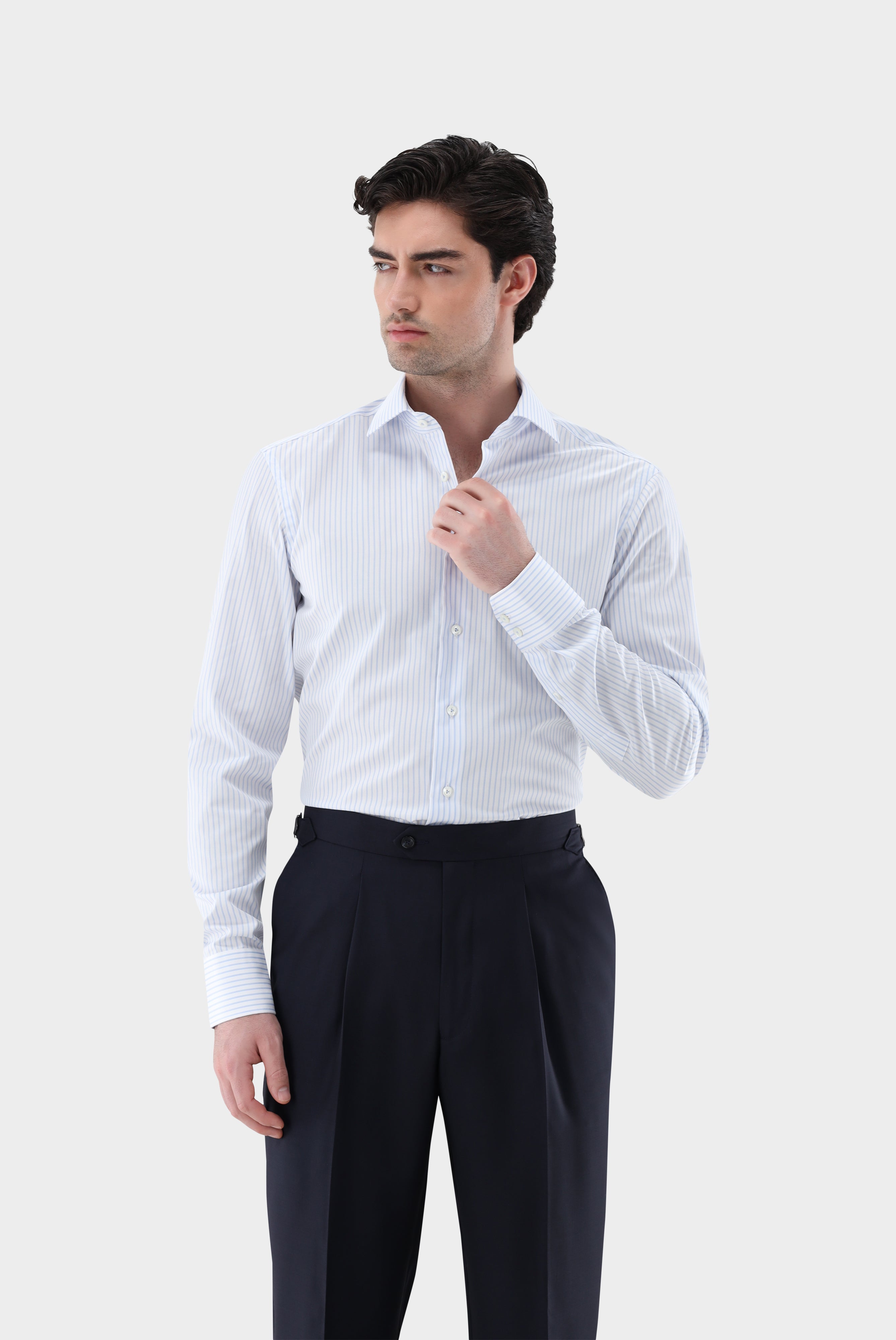 Bügelfreies Businesshemd | gestreift Tailor Fit
