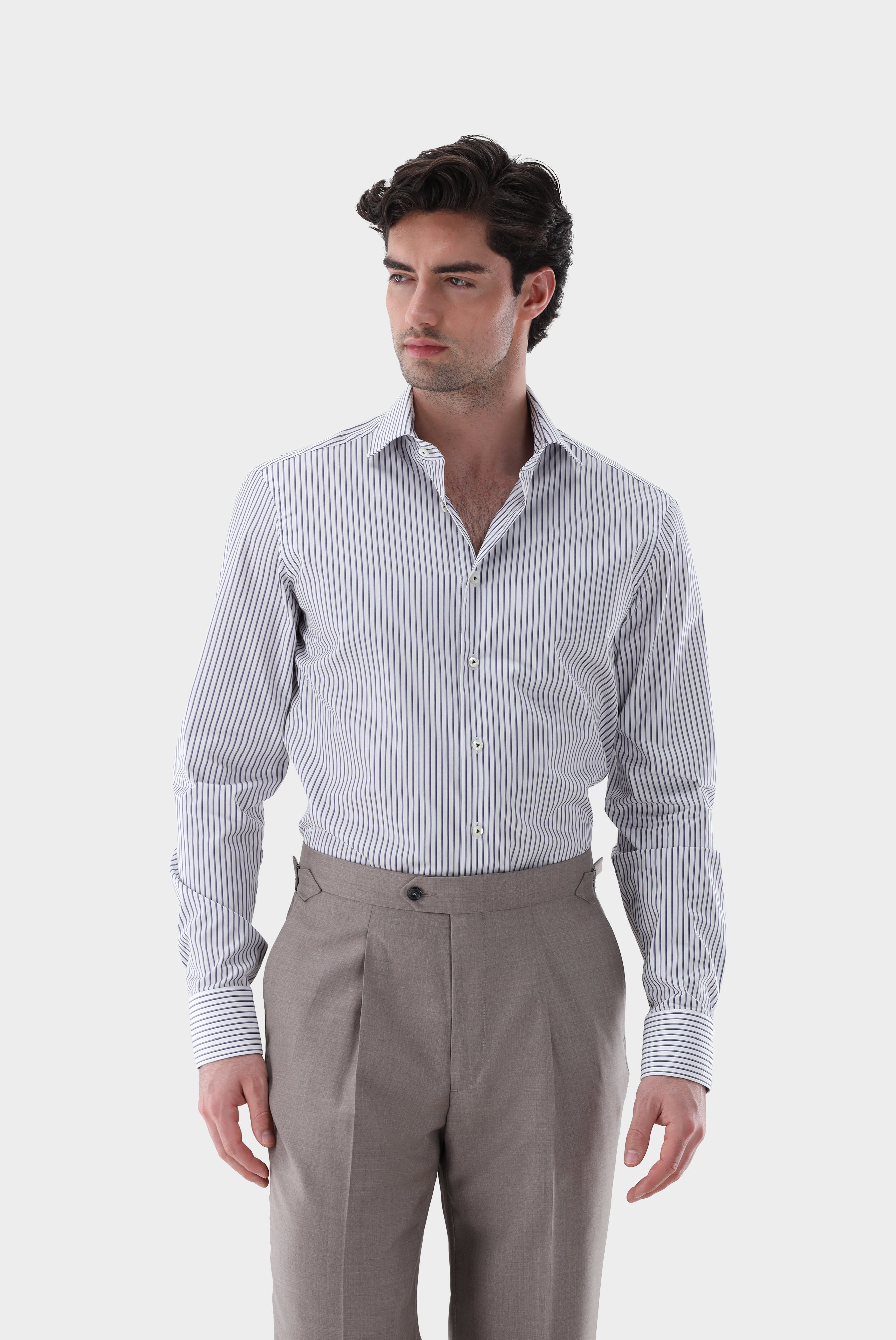 Bügelfreies Businesshemd | gestreift Tailor Fit