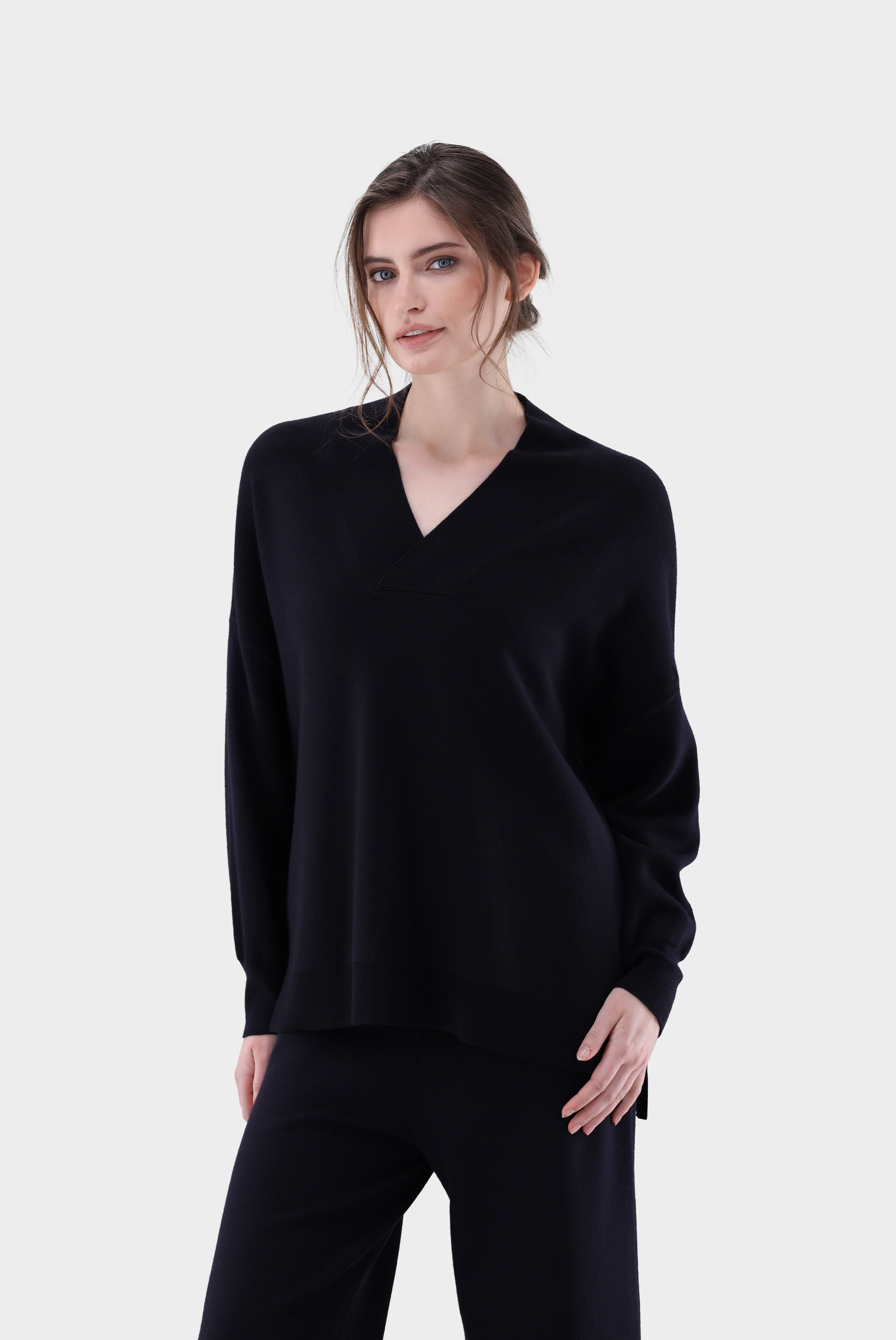 Pullover | oversized mit V-Ausschnitt-Jacken & Mäntel-Van Laack-OUTLET-navy-XS-ARCHIVIST-ARCHIVE-SALE