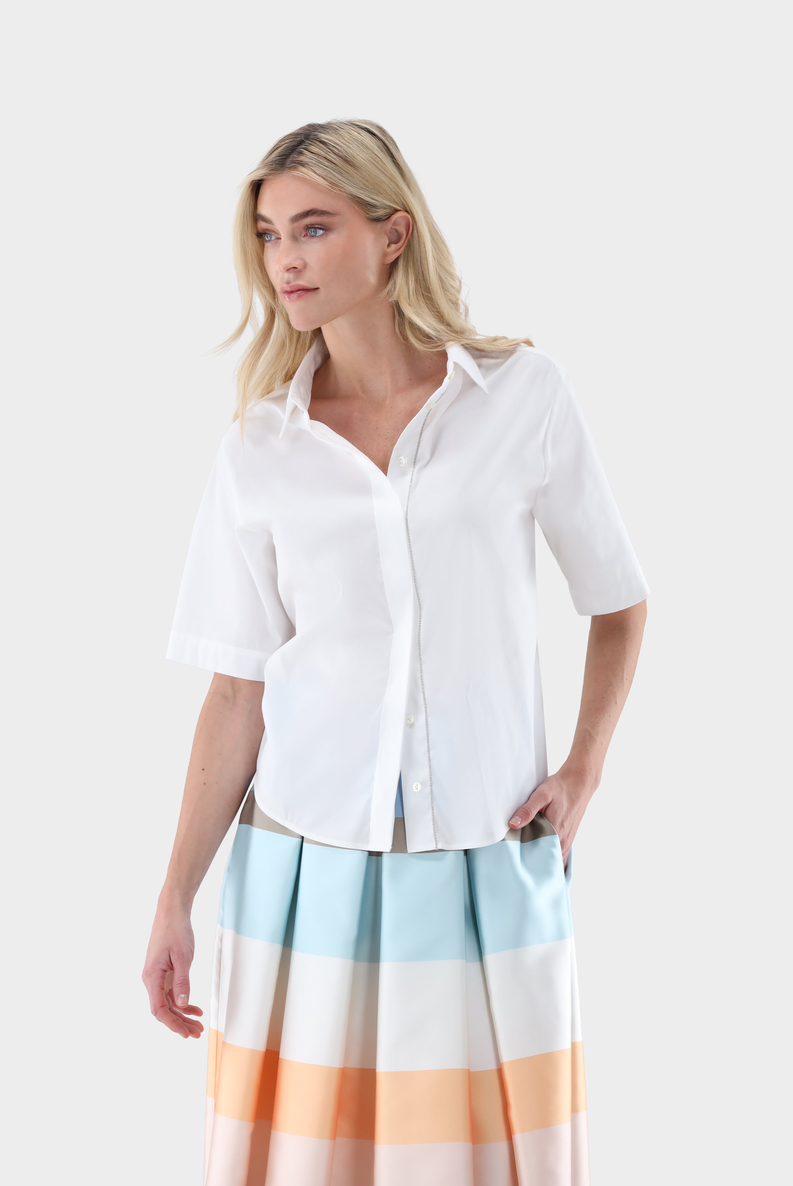 Hemdbluse | mit Kurzarm