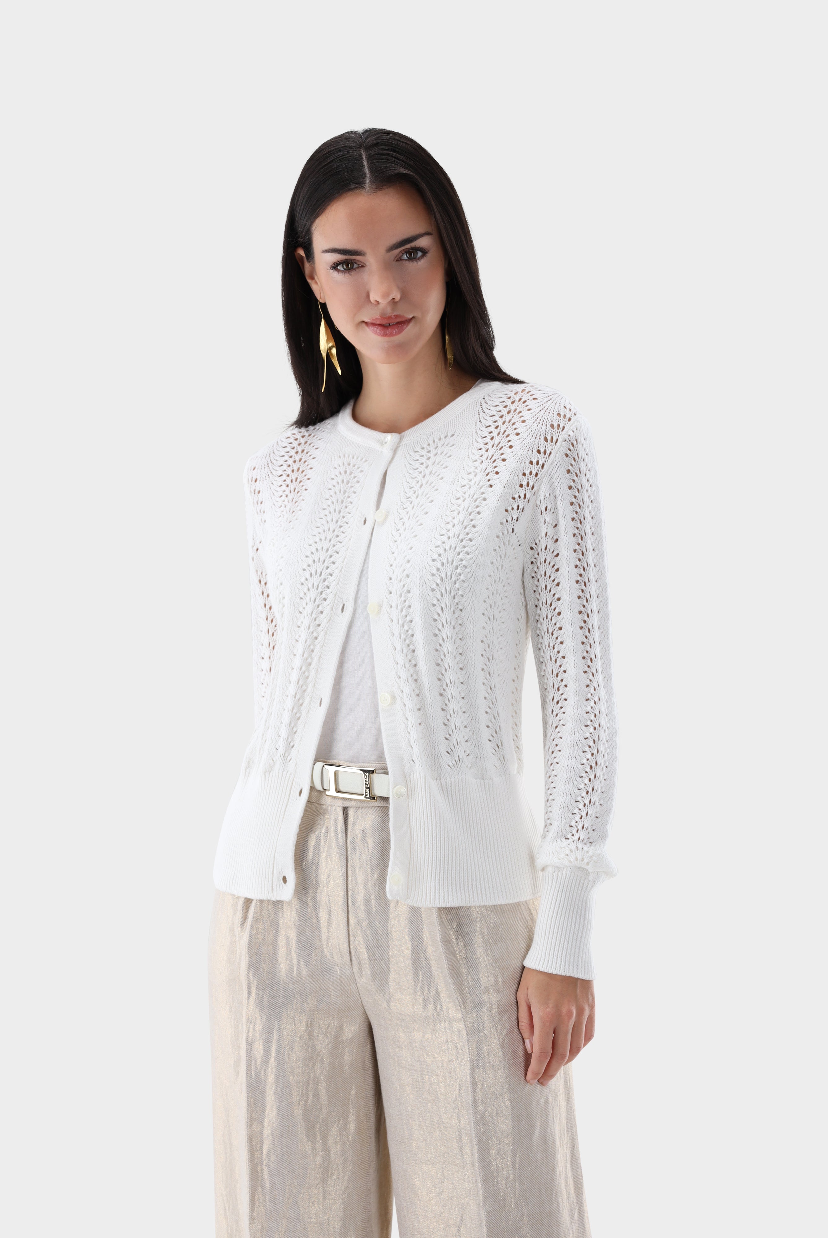Strickjacke | aus Ajoure Strick mit Kaschmir