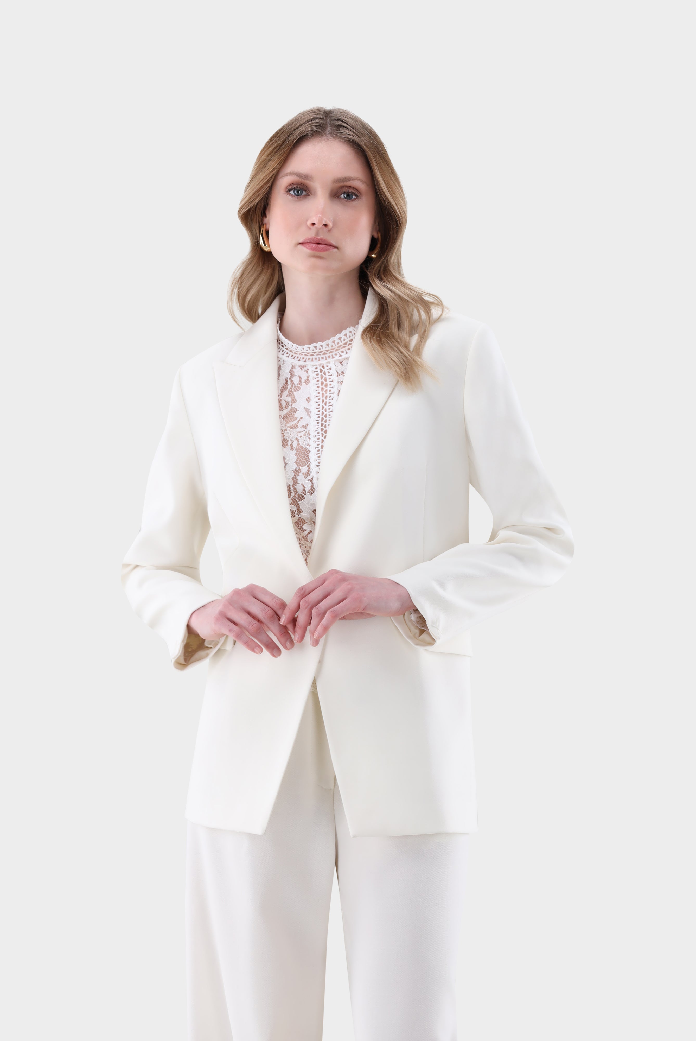 Blazer | mit geradem Saum und Pattentaschen