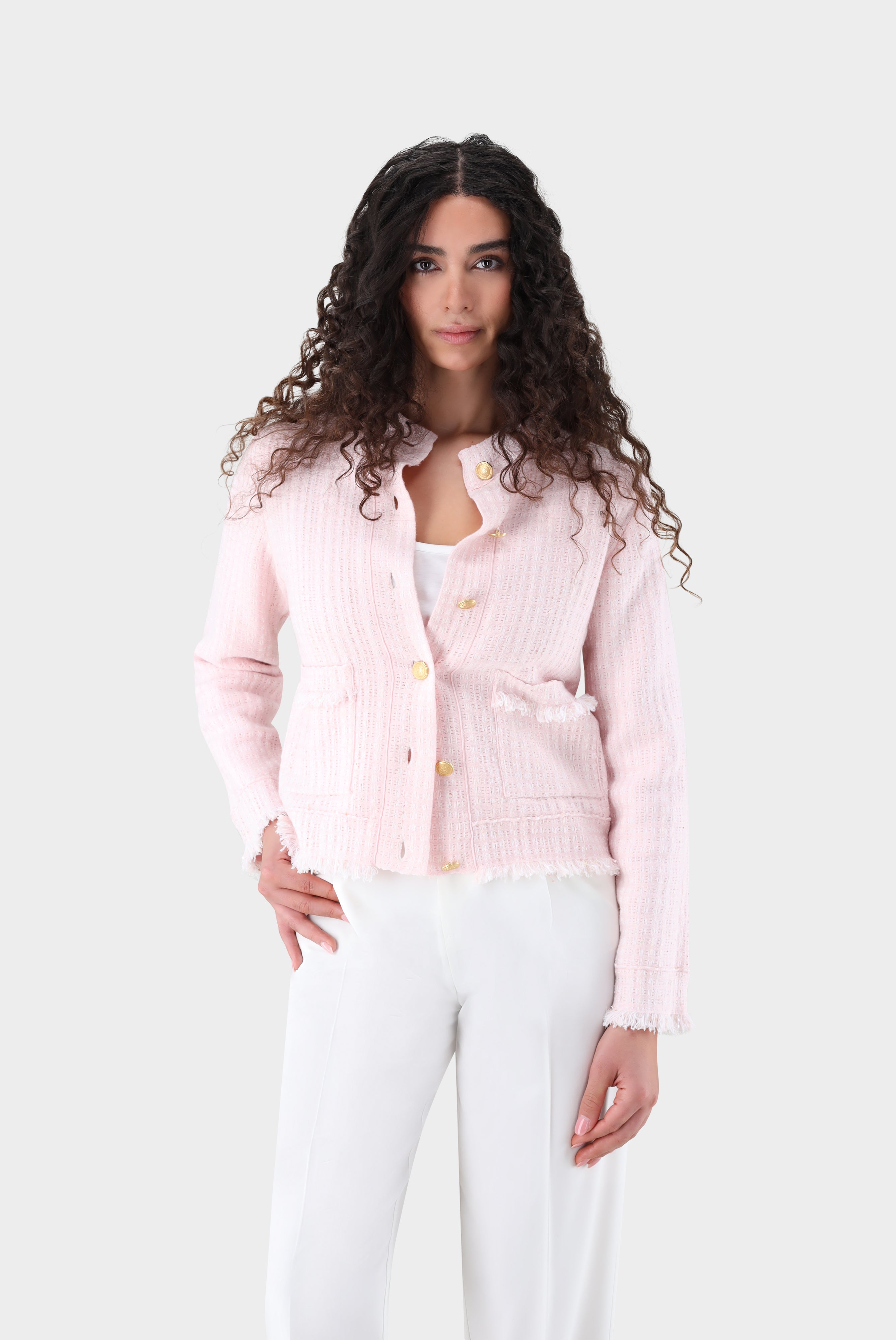 Blazer | gestrickt mit Tweed Optik