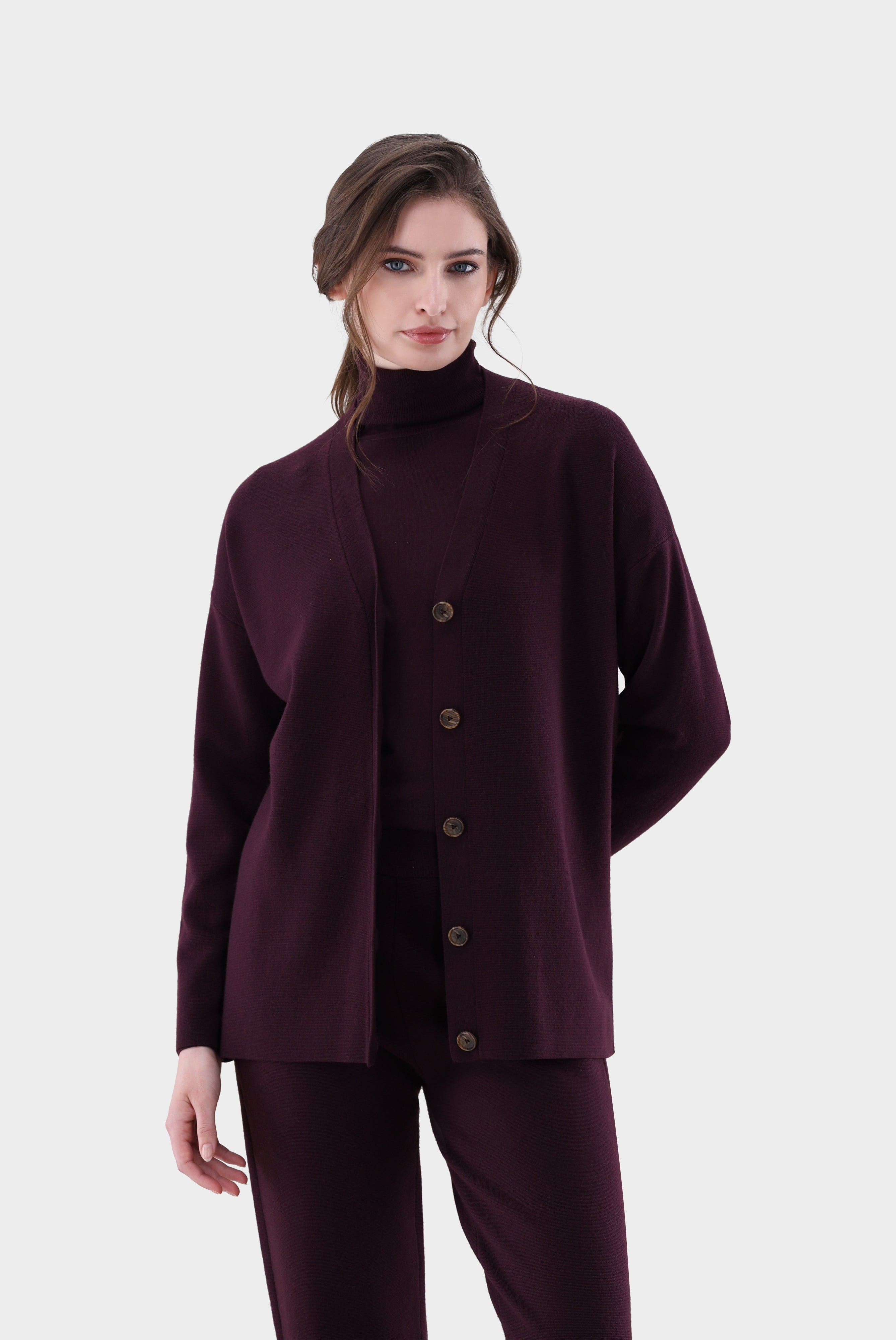 Cardigan | oversized aus ultrafeiner Merinowolle-Jacken & Mäntel-Van Laack-OUTLET-Rot/Rose-XS-ARCHIVIST-ARCHIVE-SALE
