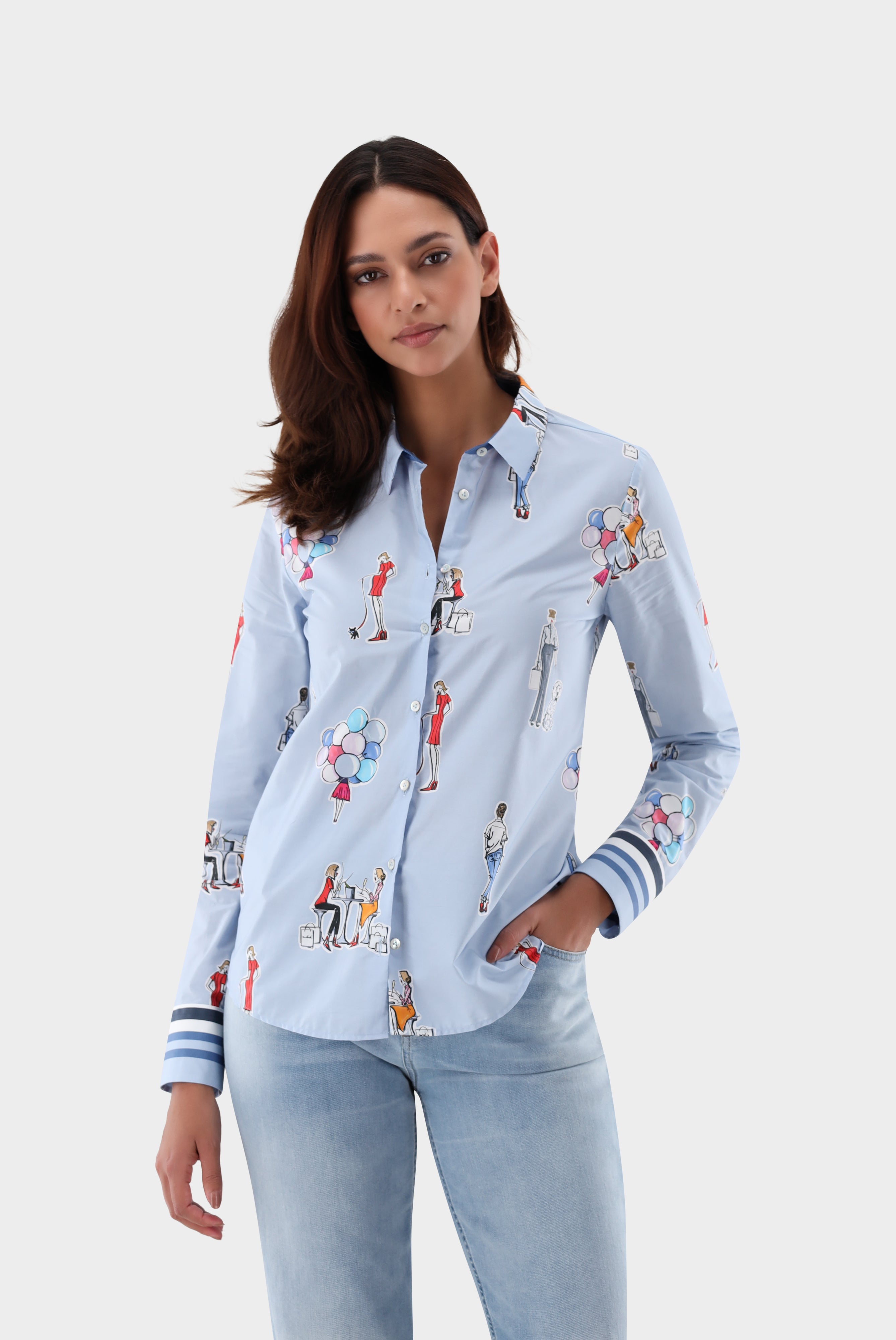 Van Laack-Hemdbluse | mit Druck-Hemden & Blusen-Black-Deal-Outlet-by-ARCHIVIST