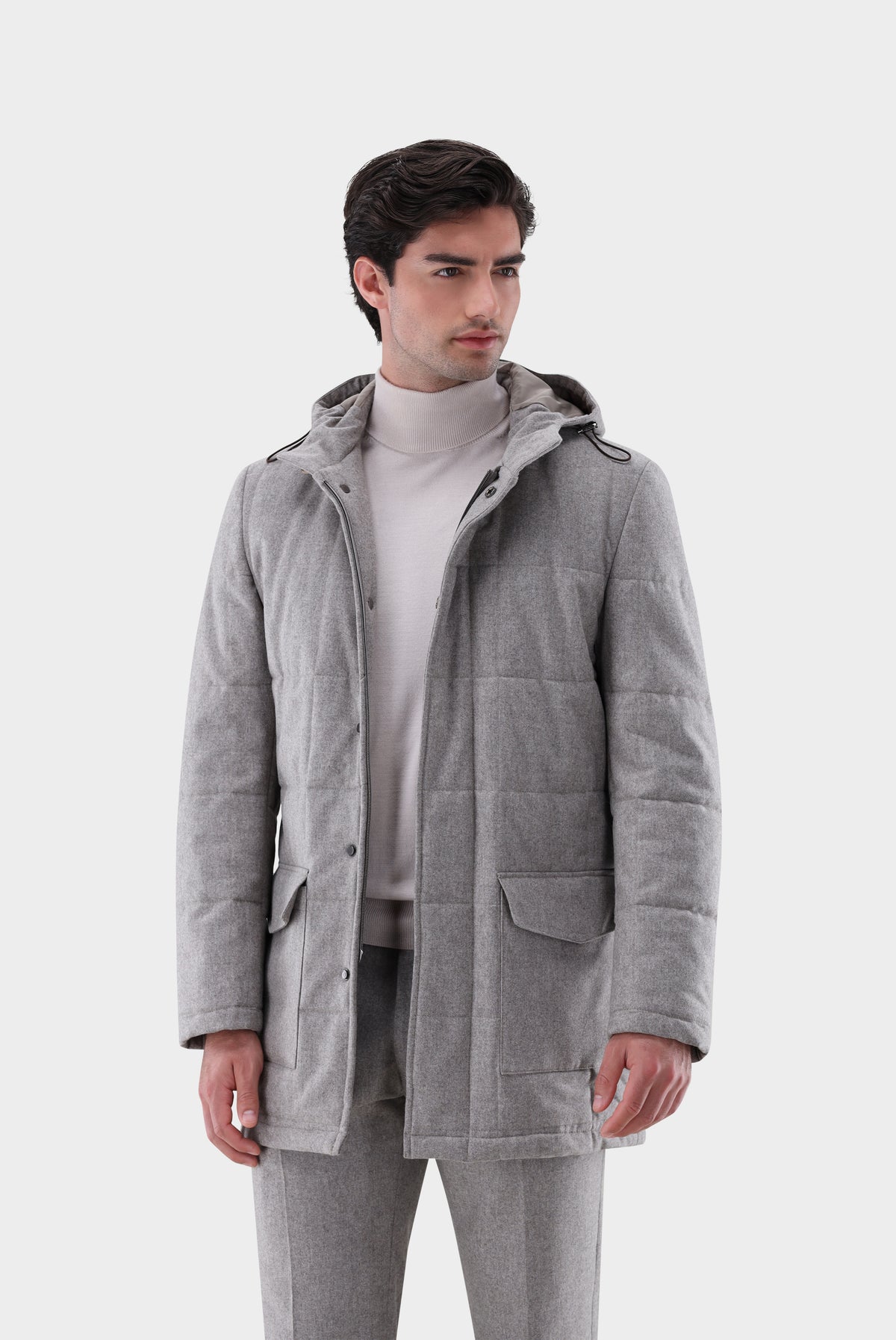 Parka | aus gestepptem Flanell-Jacken & Mäntel-Van Laack-OUTLET-Beige/Braun-50-ARCHIVIST-ARCHIVE-SALE