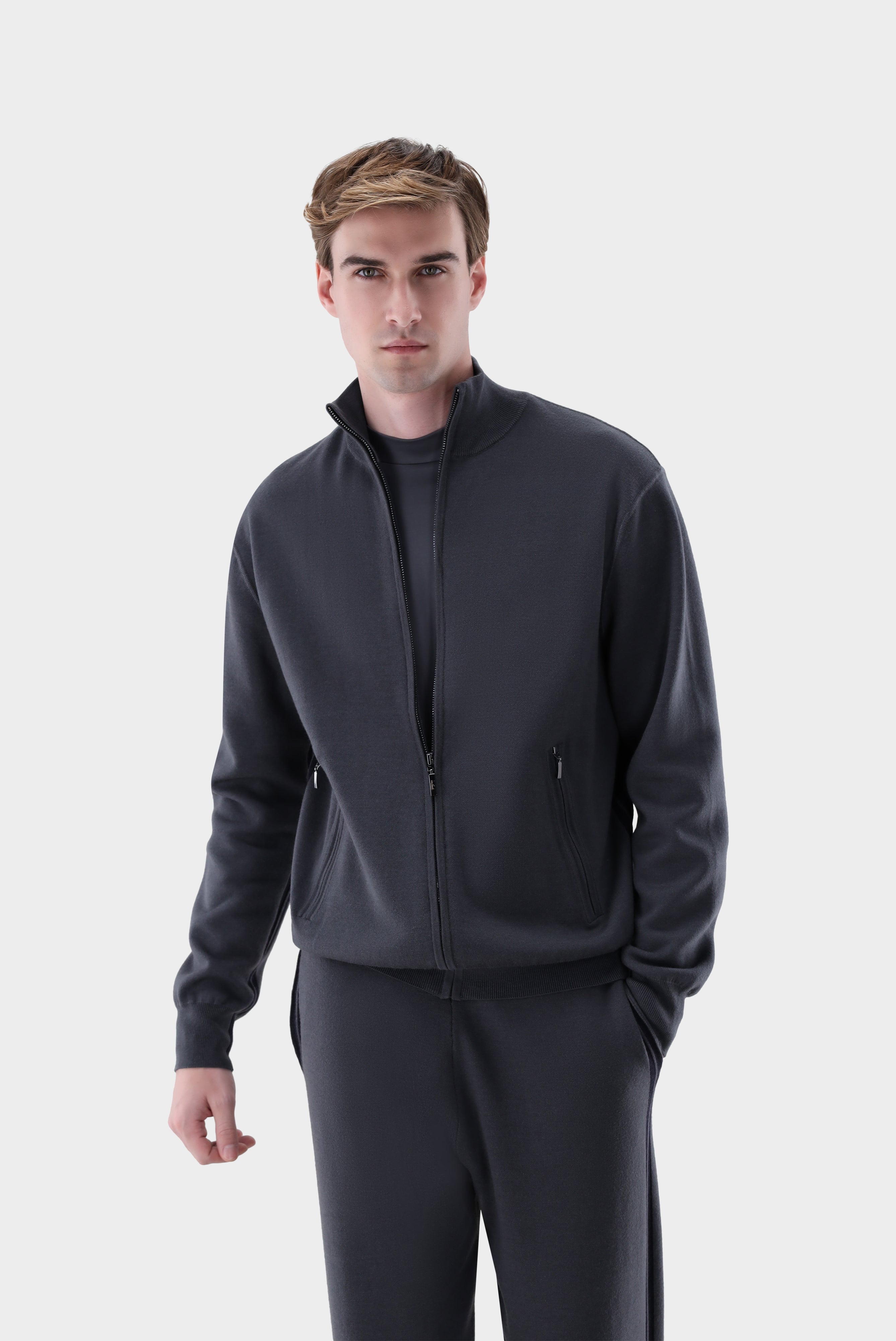Strickjacke | mit Seide-Jacken & Mäntel-Van Laack-OUTLET-Grau-S-ARCHIVIST-ARCHIVE-SALE