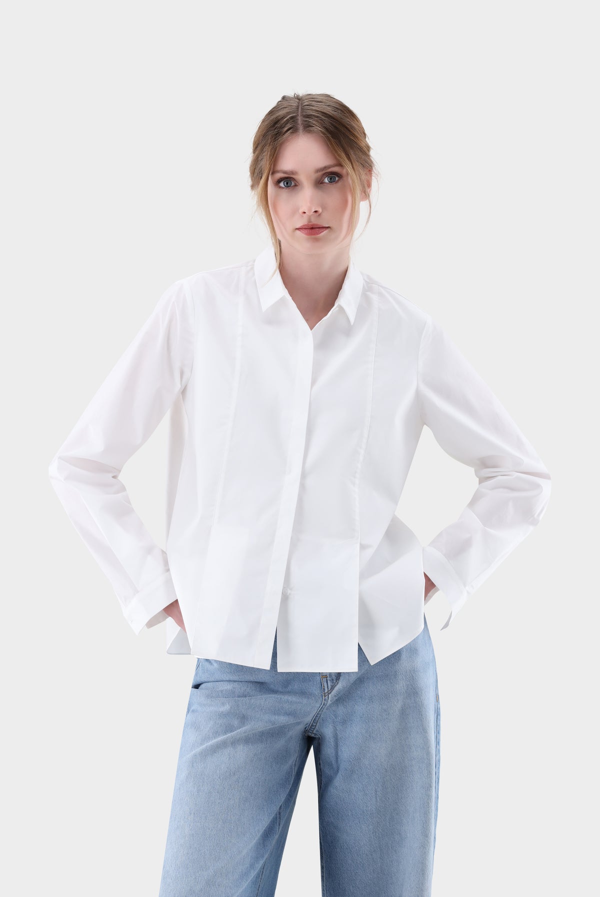 Hemdbluse | cropped Boxy Fit-Hemden & Blusen-Van Laack-OUTLET-Weiß-32-ARCHIVIST-ARCHIVE-SALE