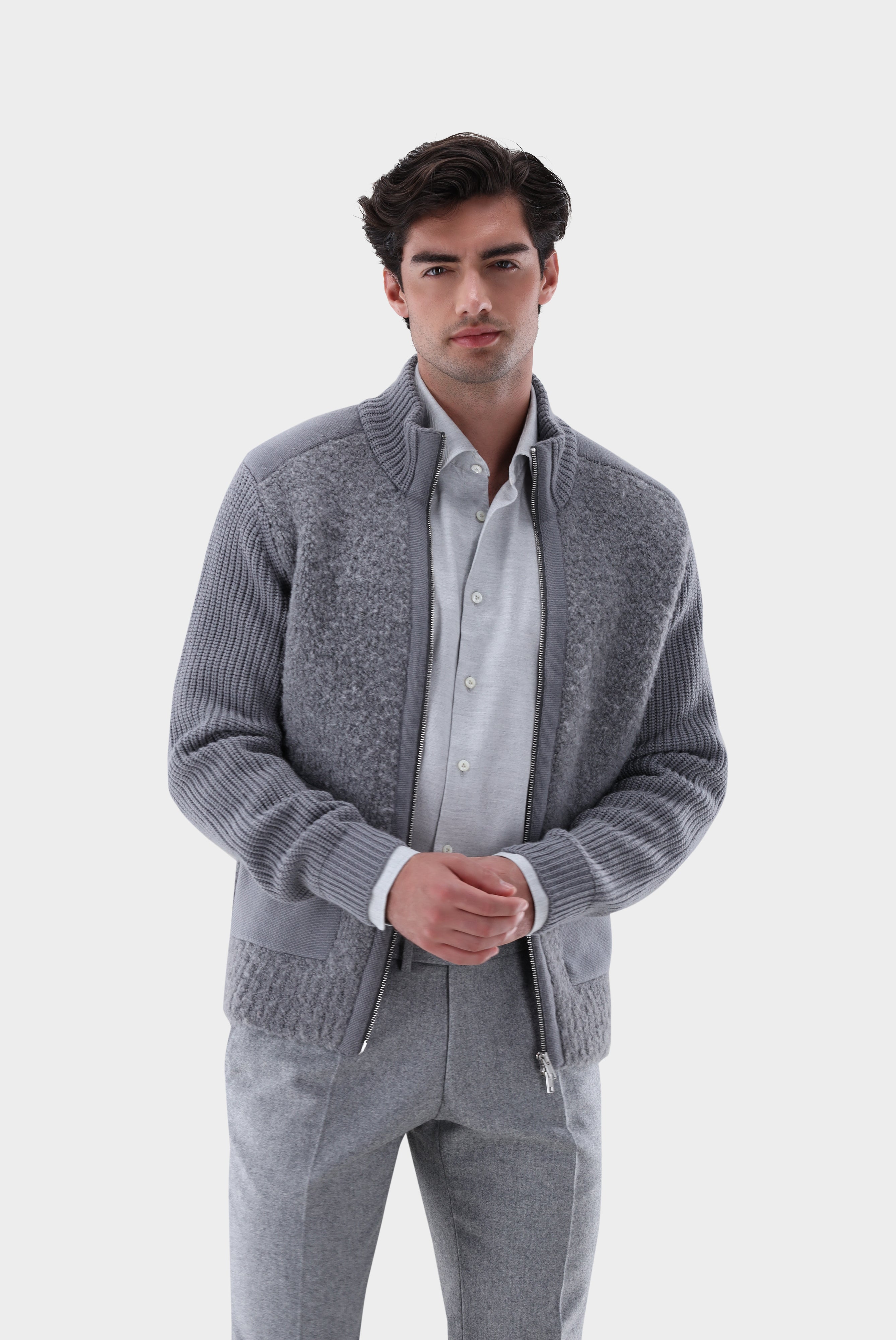 Strickjacke | mit Teddy Struktur